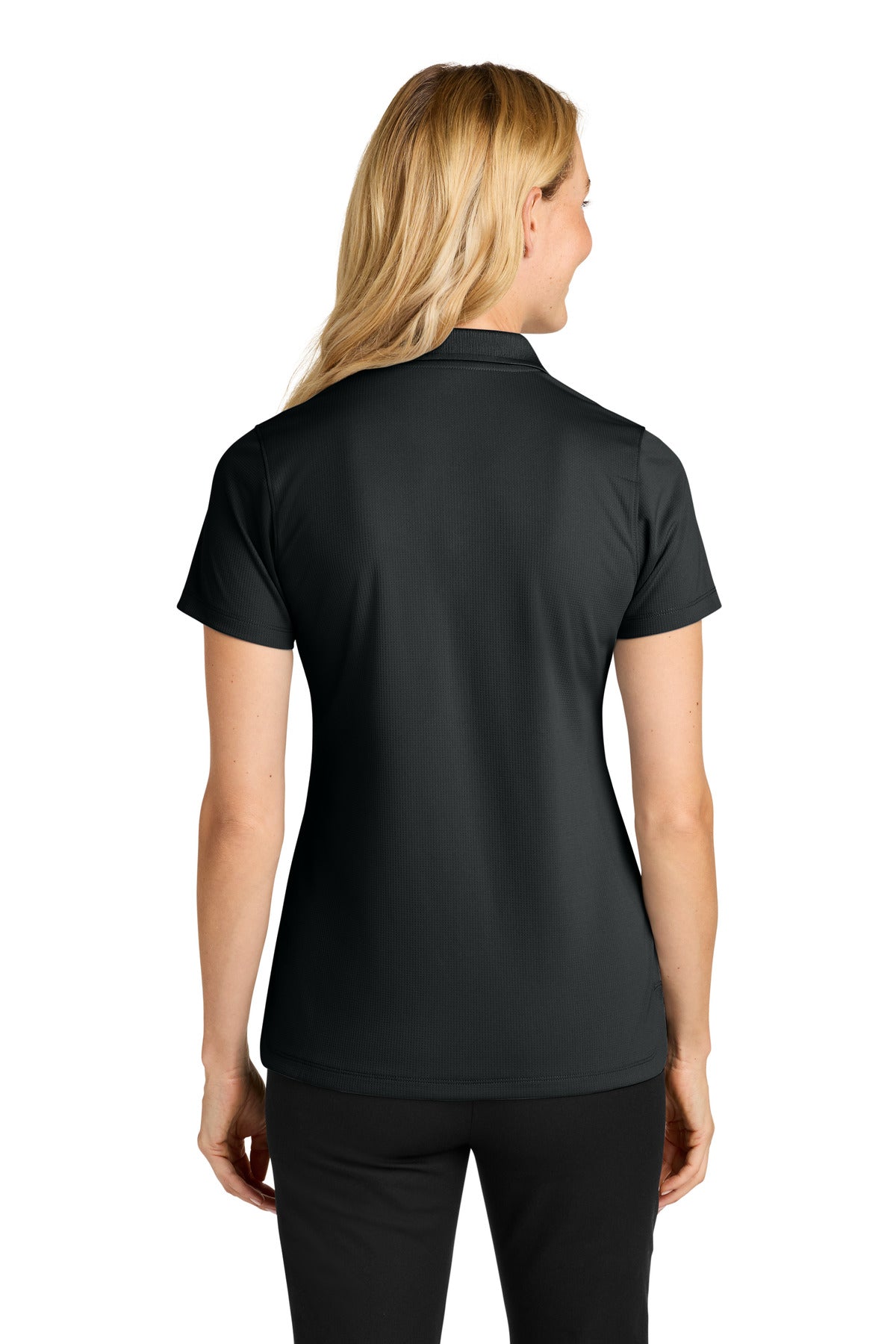 Port Authority Women's Dry Zone Stain-Release Grid Polo LK845 - Deep Black - back