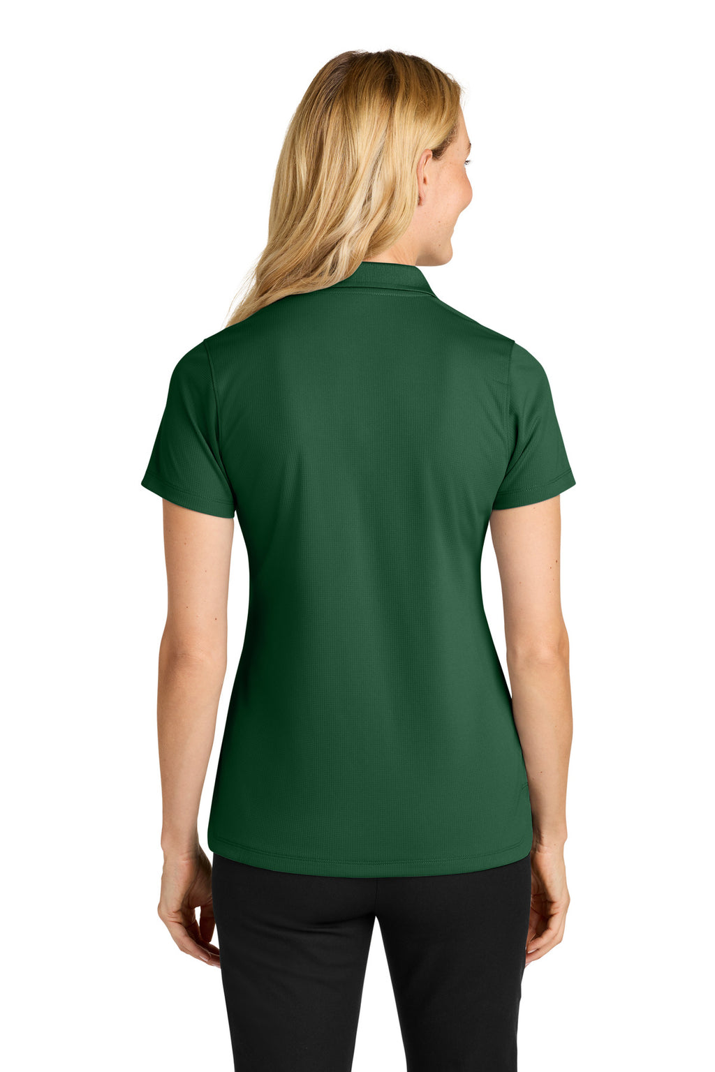 Port Authority Women's Dry Zone Stain-Release Grid Polo LK845 - Hunter Green - back