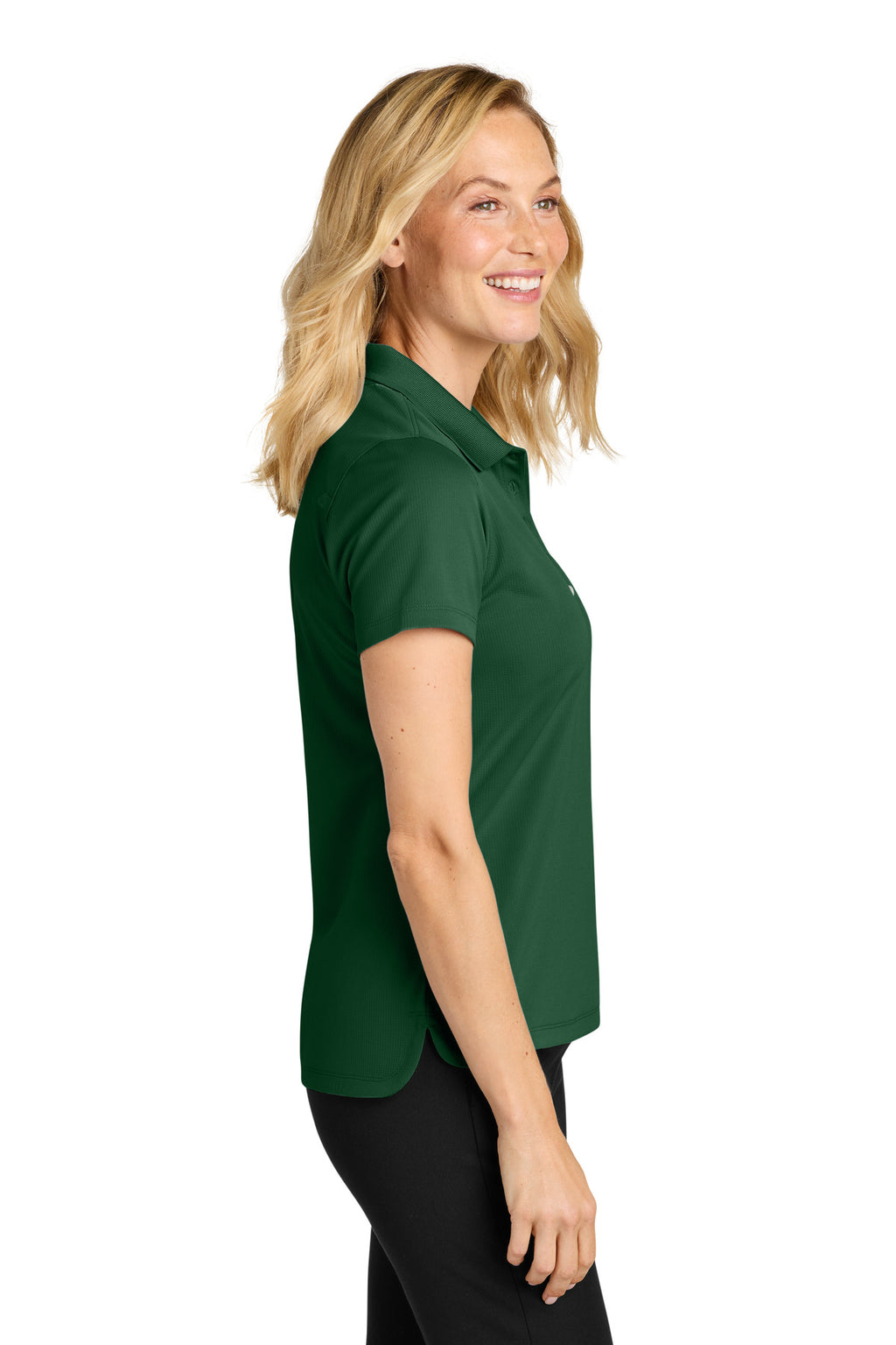 Port Authority Women's Dry Zone Stain-Release Grid Polo LK845 - Hunter Green - side