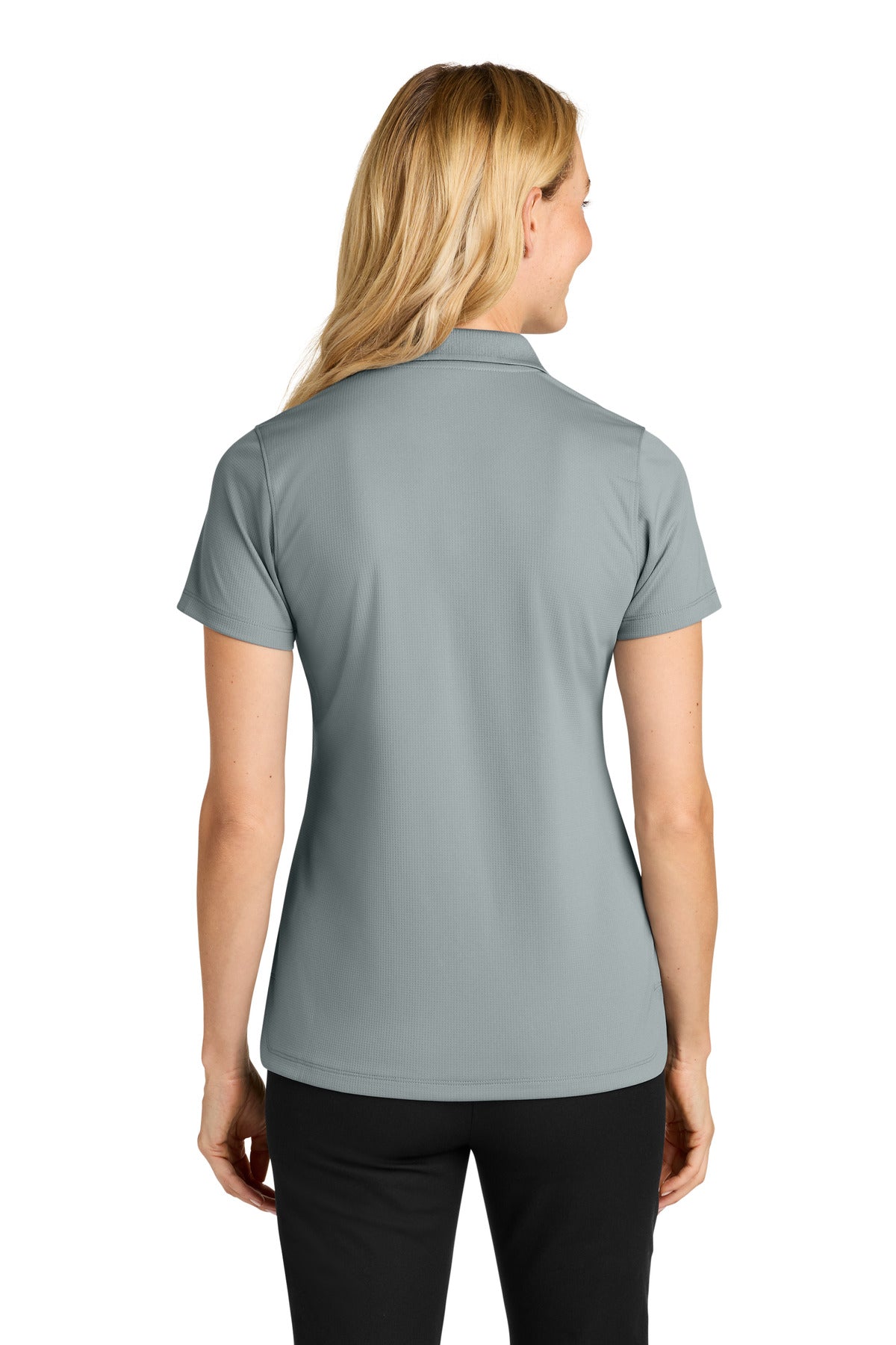 Port Authority Women's Dry Zone Stain-Release Grid Polo LK845 - Light Sterling Grey - back