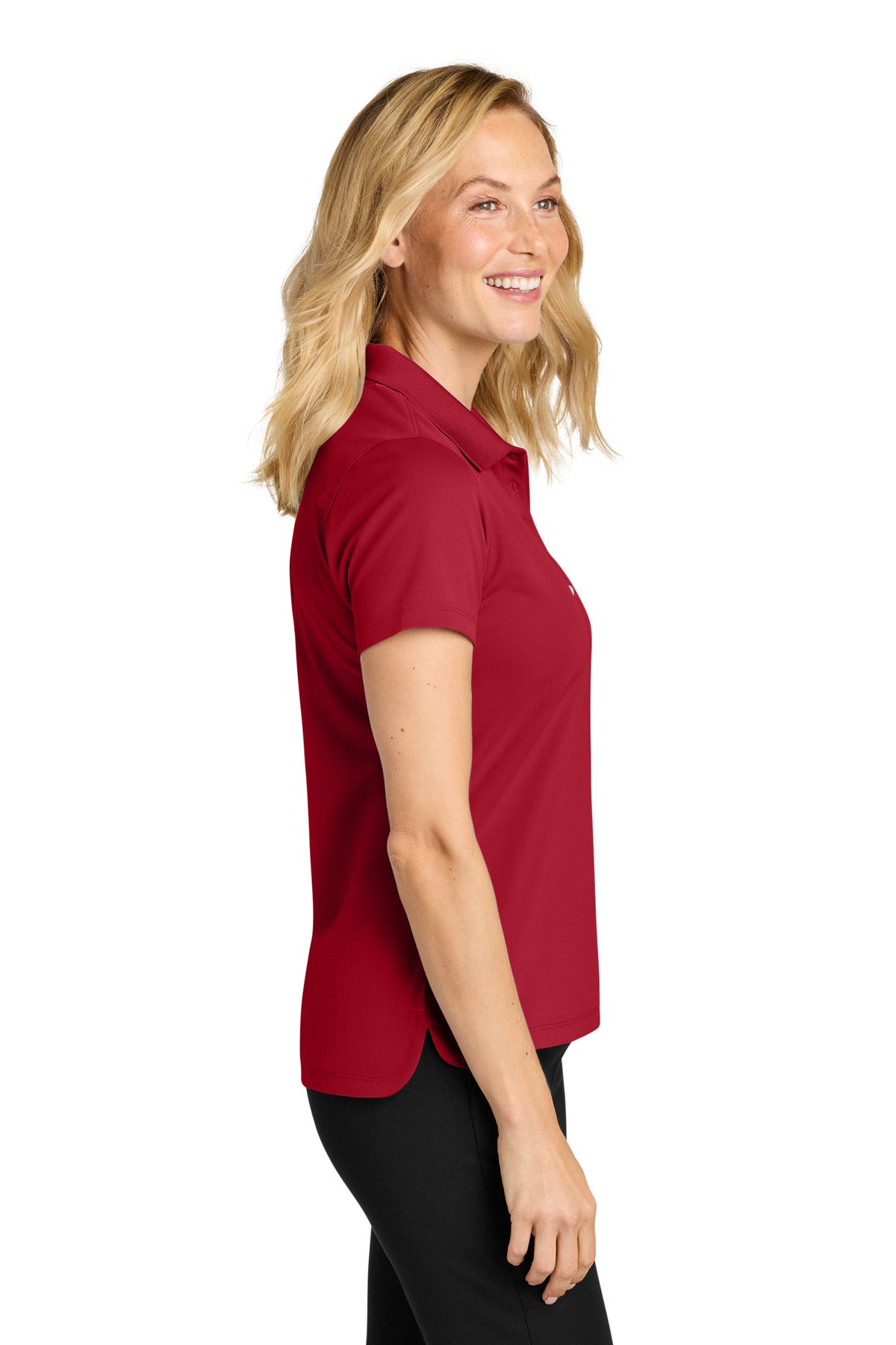 Port Authority Women's Dry Zone Stain-Release Grid Polo LK845 - Rich Red - side