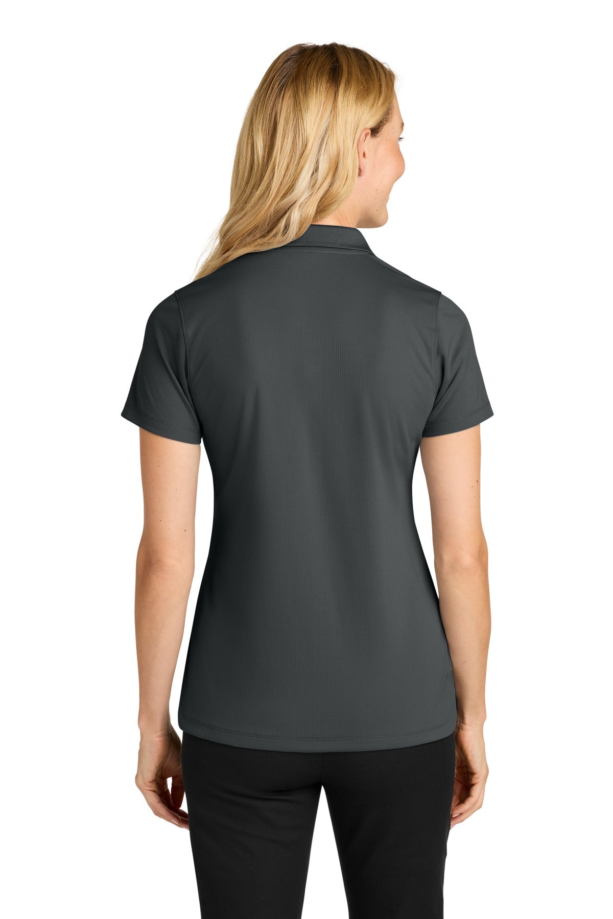 Port Authority Women's Dry Zone Stain-Release Grid Polo LK845 - Seal Grey - back