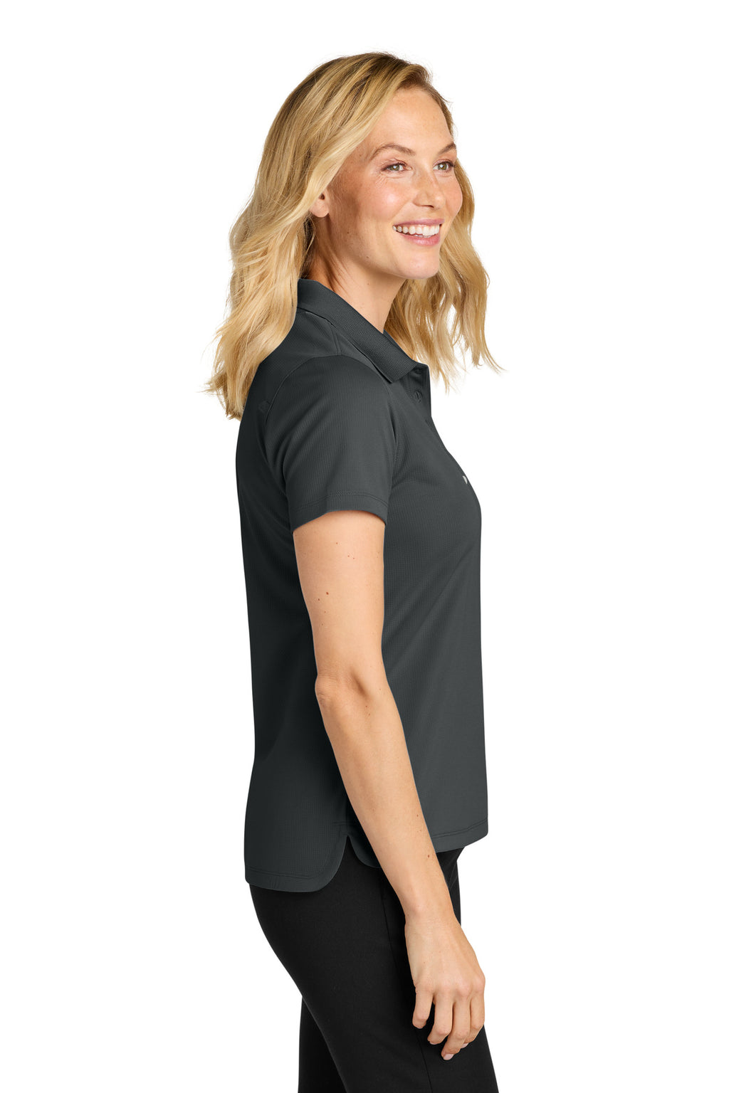 Port Authority Women's Dry Zone Stain-Release Grid Polo LK845 - Seal Grey - side