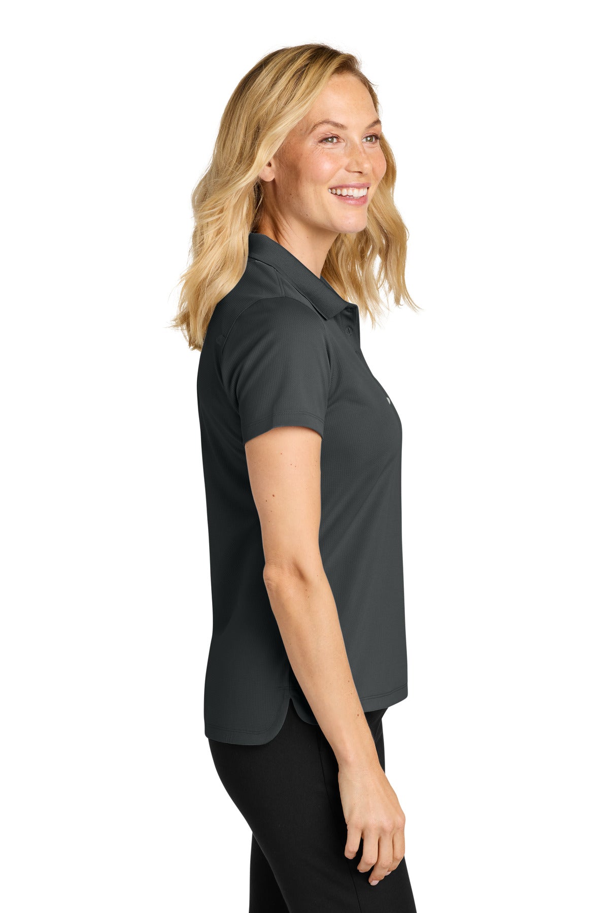 Port Authority Women's Dry Zone Stain-Release Grid Polo LK845 - Seal Grey - side