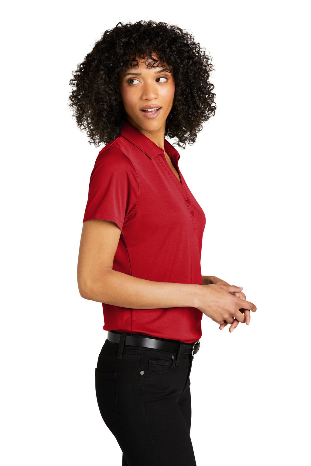 Port Authority Women's C-FREE Performance Polo LK863 - Rich Red - side