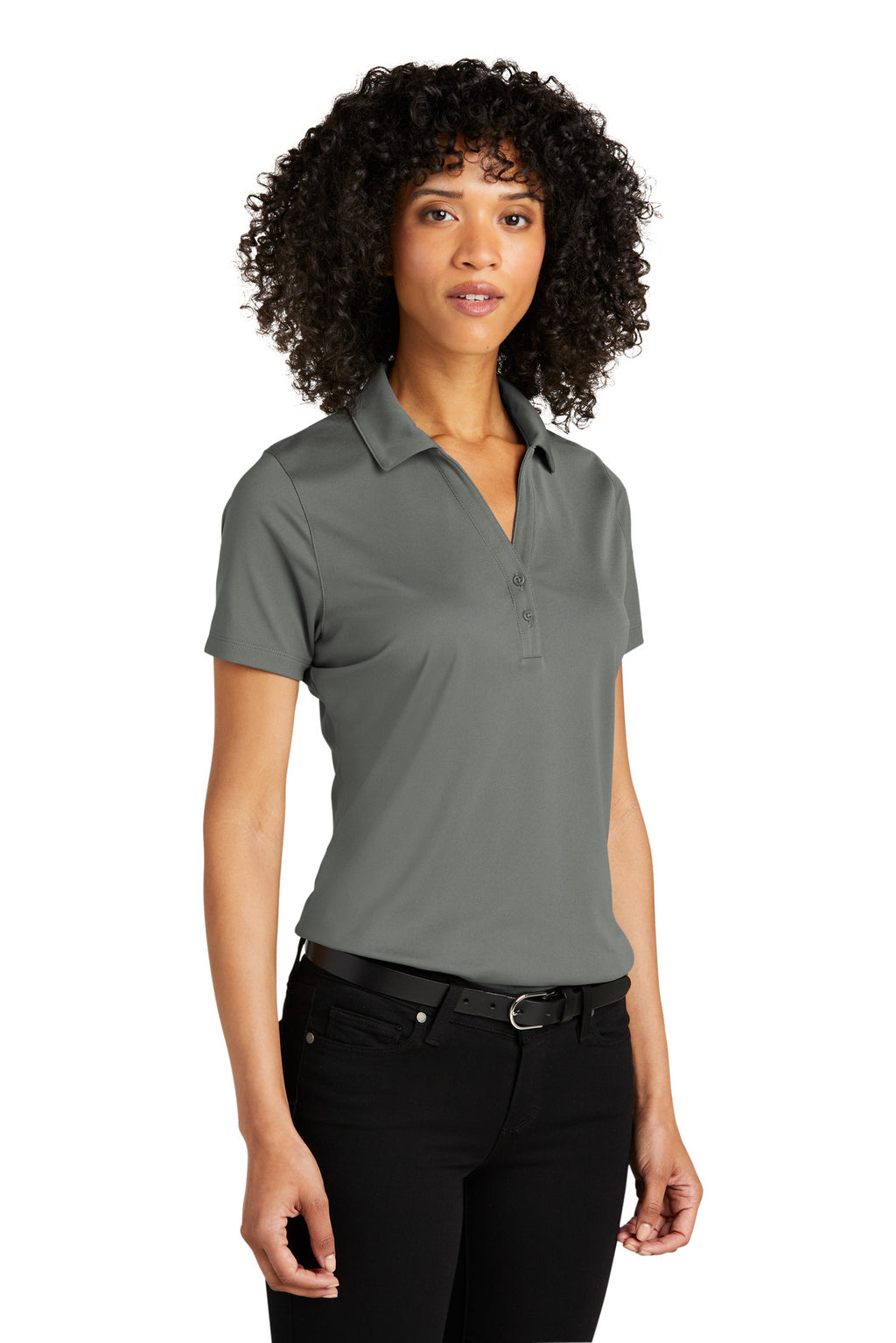 Port Authority Women's C-FREE Performance Polo LK863 - Smoke Grey - three_q