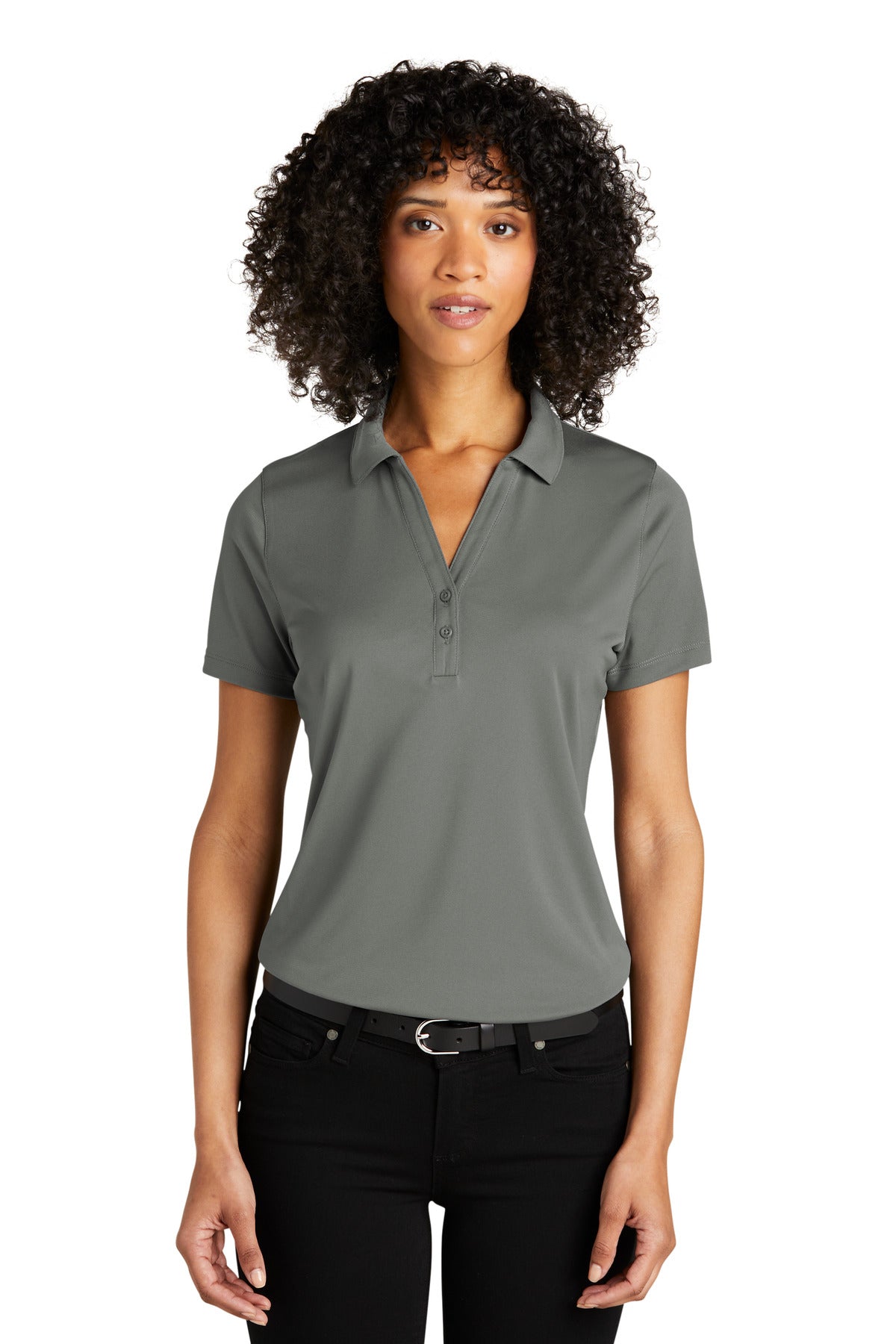Port Authority Women's C-FREE Performance Polo LK863 - Smoke Grey - front