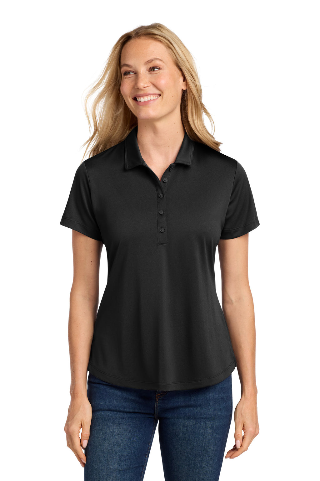 Port Authority Women's C-FREE Snag-Proof Polo LK864 - Deep Black - front