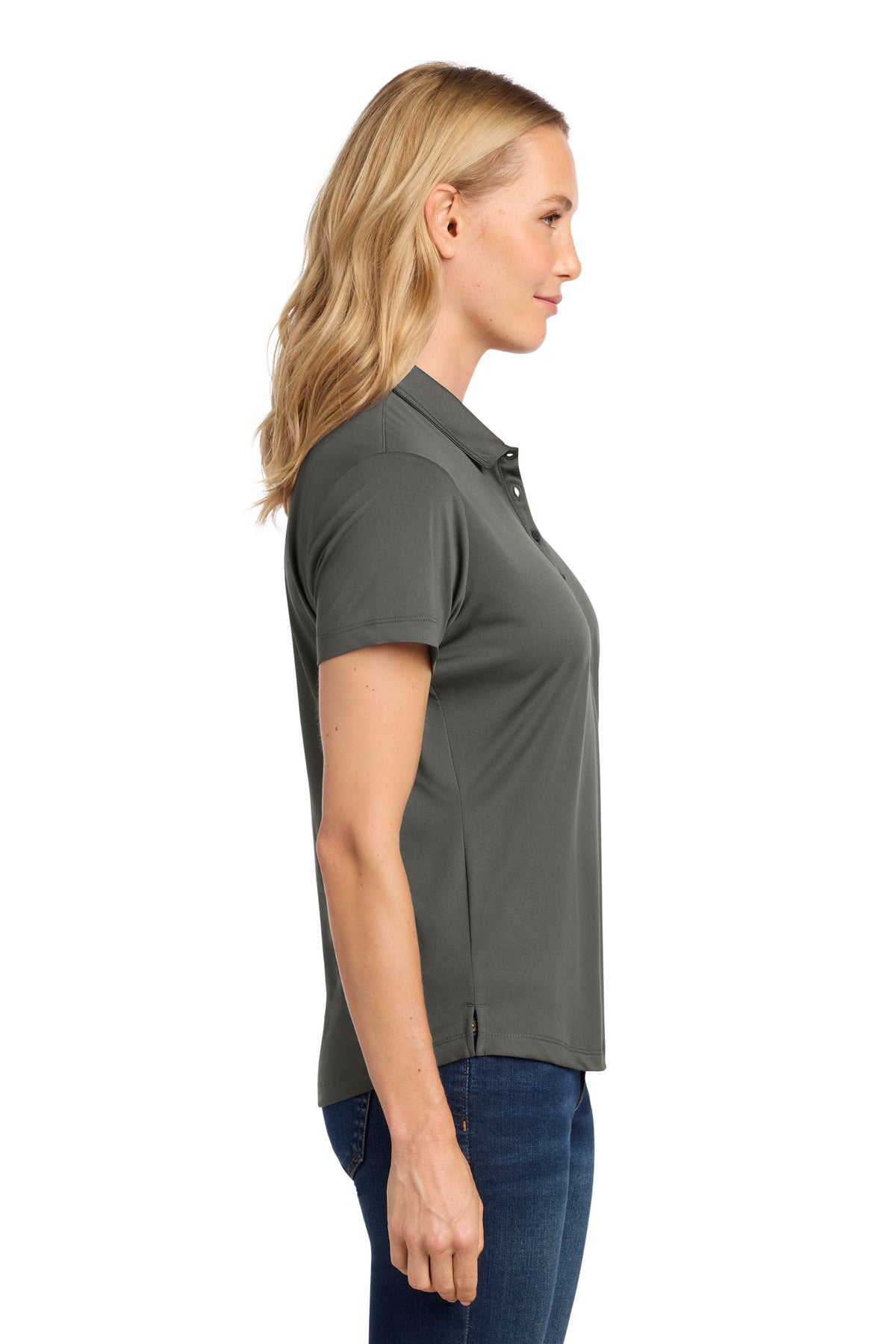 Port Authority Women's C-FREE Snag-Proof Polo LK864 - Grey Steel - side