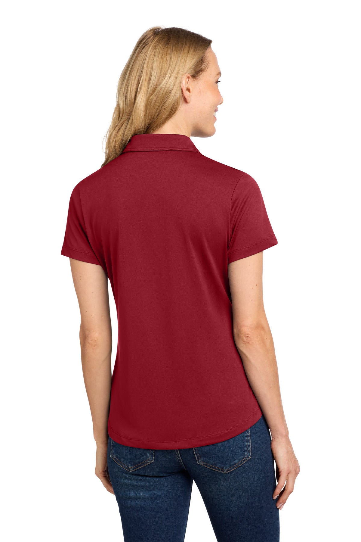 Port Authority Women's C-FREE Snag-Proof Polo LK864 - Rich Red - back