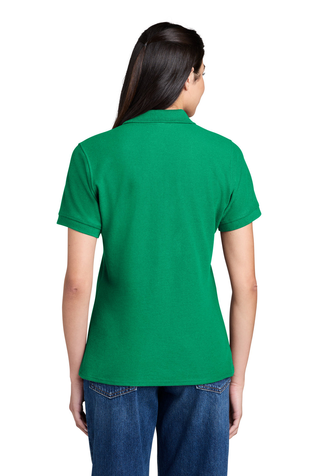 Port & Co Women's Core Blend Pique Polo. LKP155 - Kelly - back