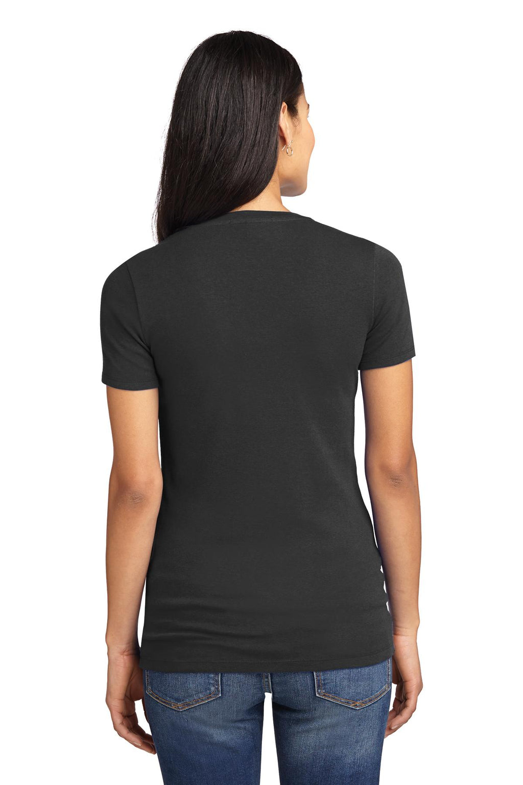 DISCONTINUED Port Authority Ladies Concept Stretch V-Neck Tee. LM1005 - Black - back