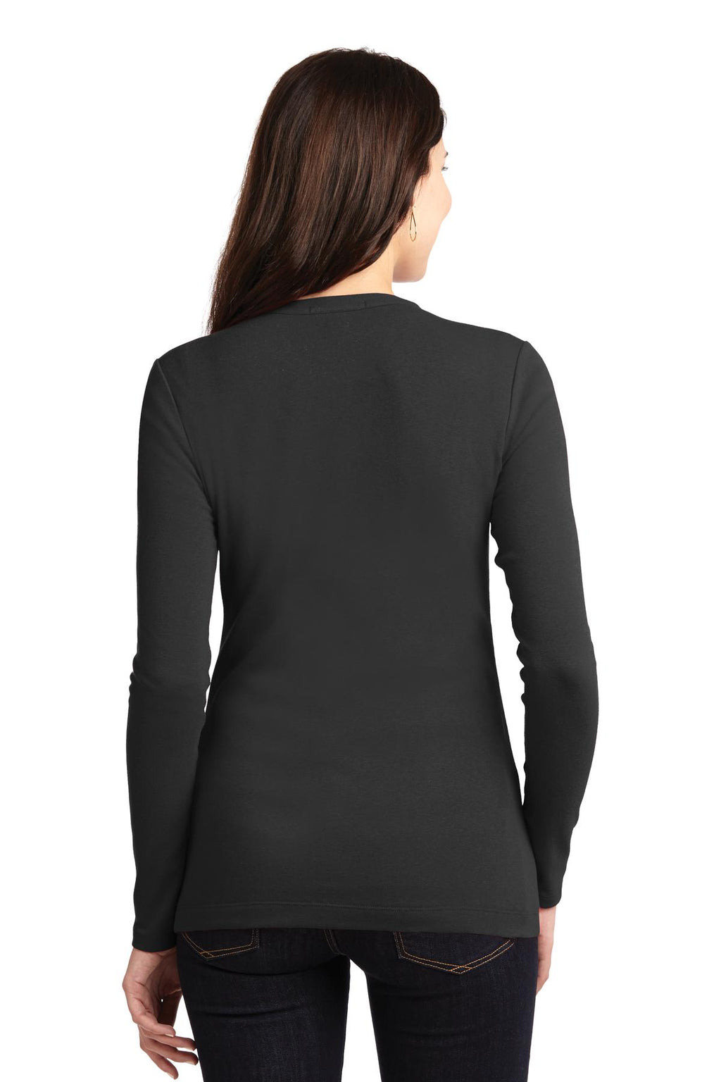 Port Authority Women's Concept Stretch Button-Front Cardigan. LM1008 - Black - back