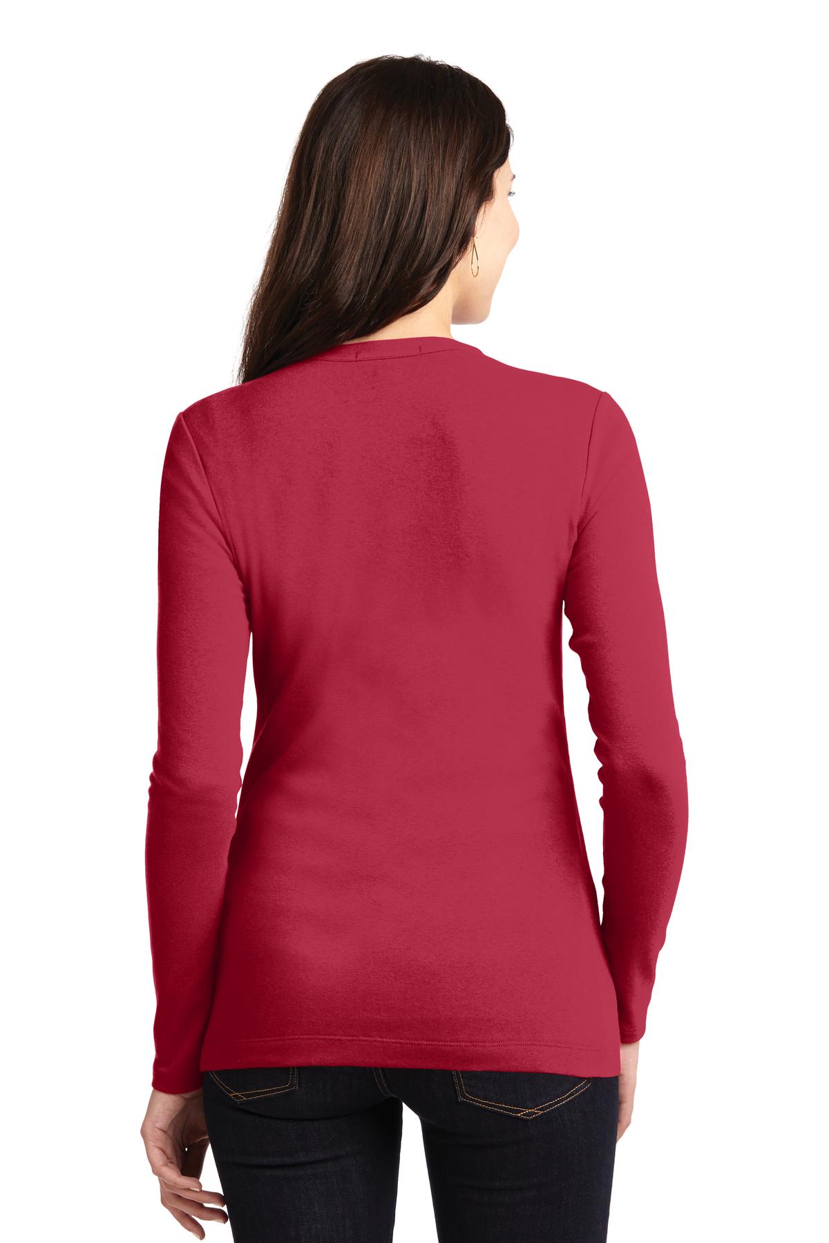 Port Authority Women's Concept Stretch Button-Front Cardigan. LM1008 - Rich Red - back