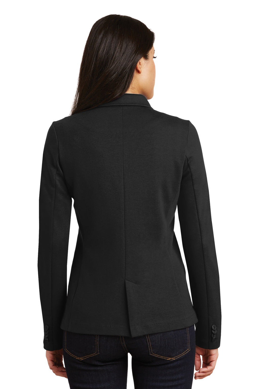 Port Authority Women's Knit Blazer. LM2000 - Black - back