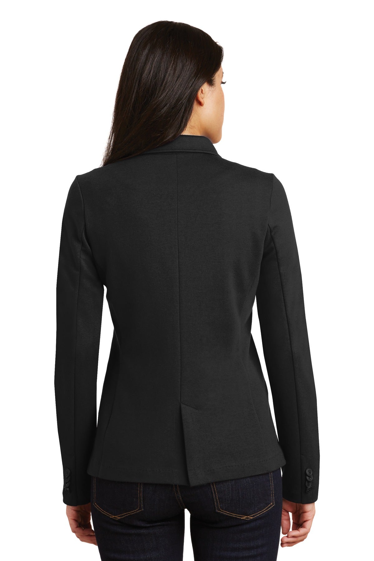 Port Authority Women's Knit Blazer. LM2000 - Black - back
