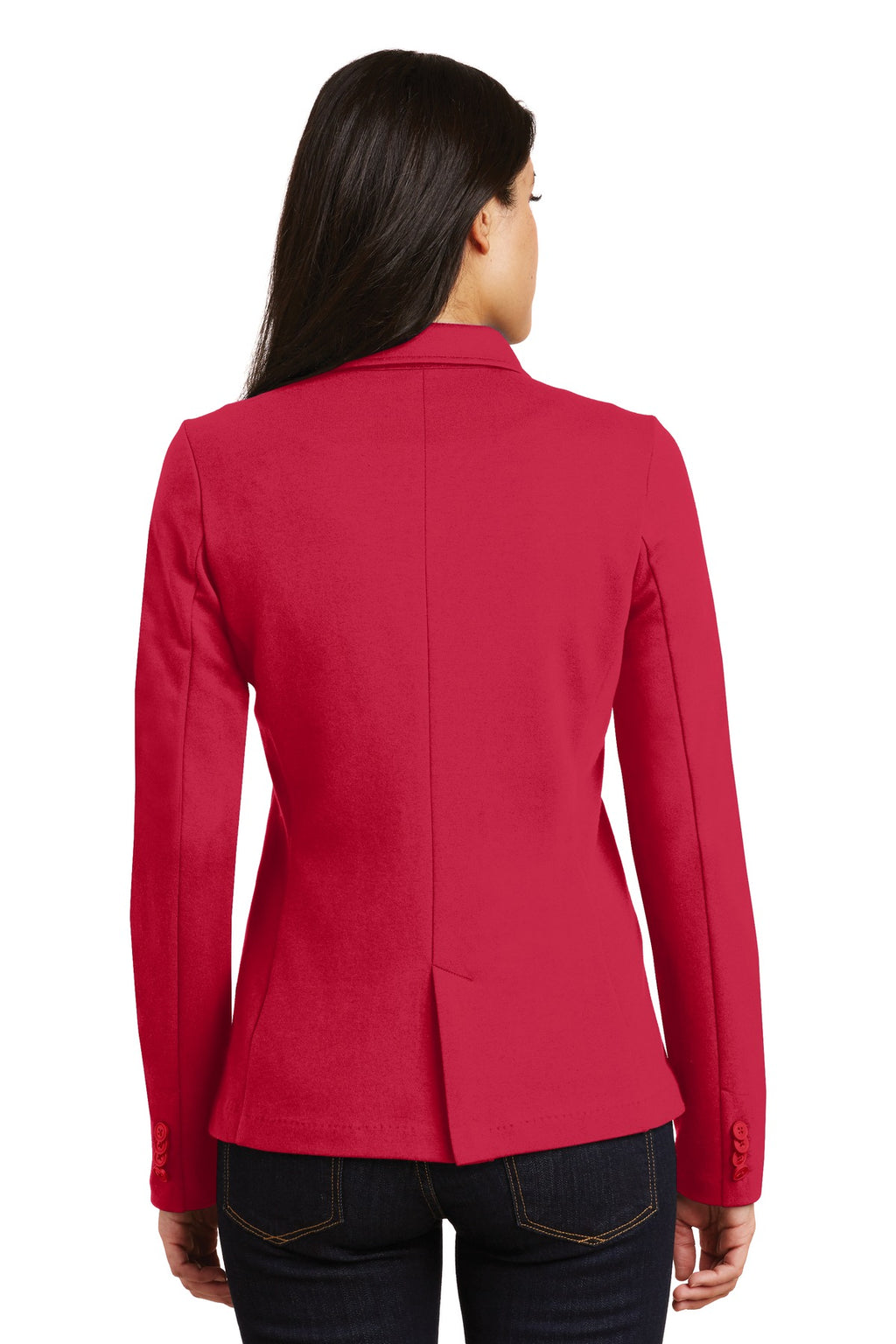 Port Authority Women's Knit Blazer. LM2000 - Rich Red - back
