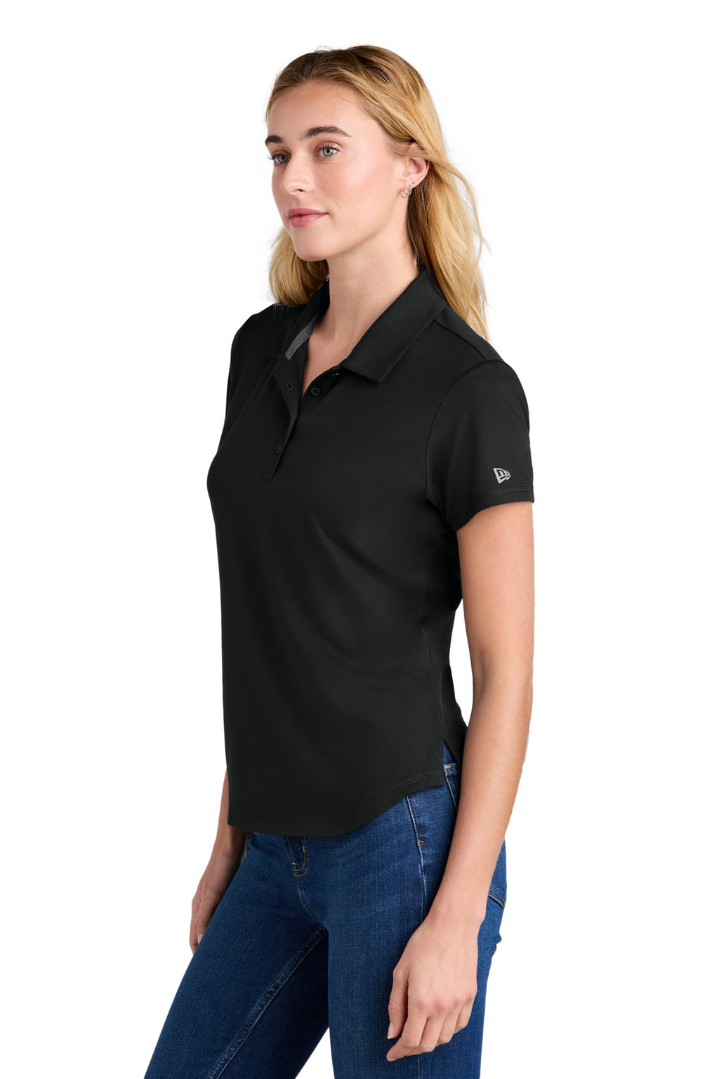 New Era Women's Power Polo LNEA225 - Black - side