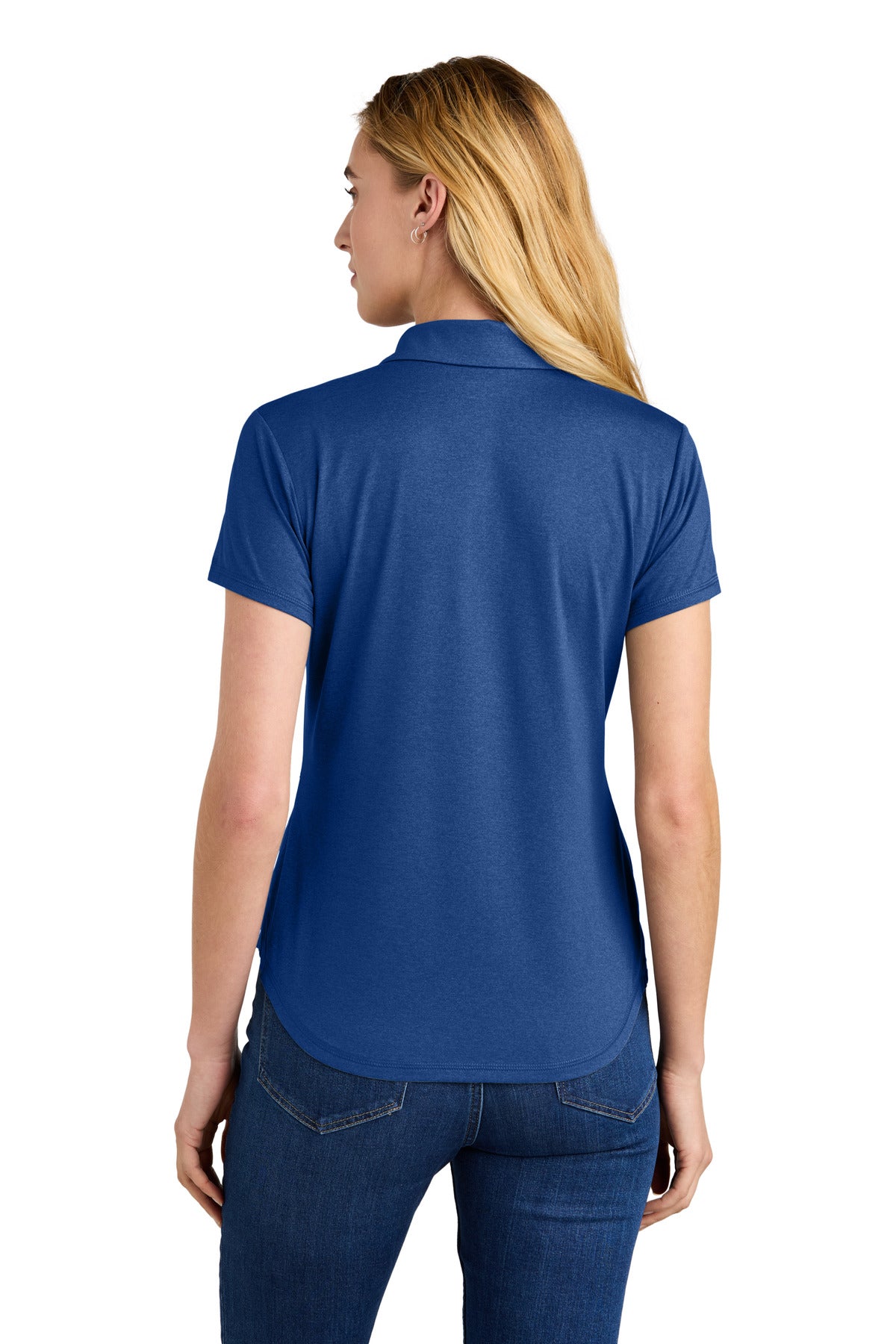 New Era Women's Power Polo LNEA225 - Royal Heather - back