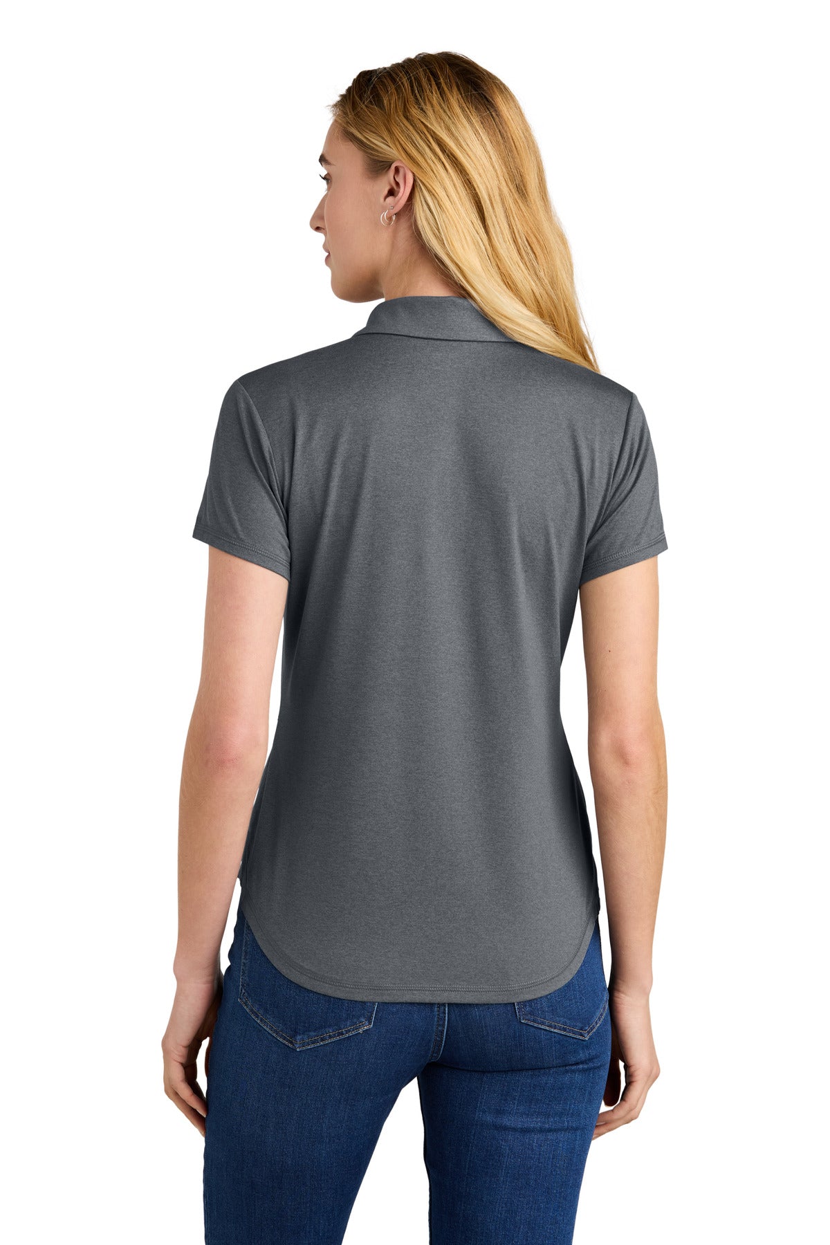 New Era Women's Power Polo LNEA225 - Shadow Grey Heather - back