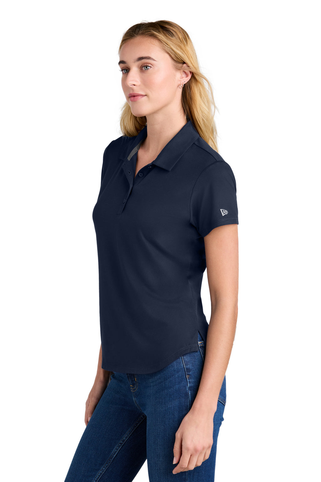 New Era Women's Power Polo LNEA225 - True Navy - side