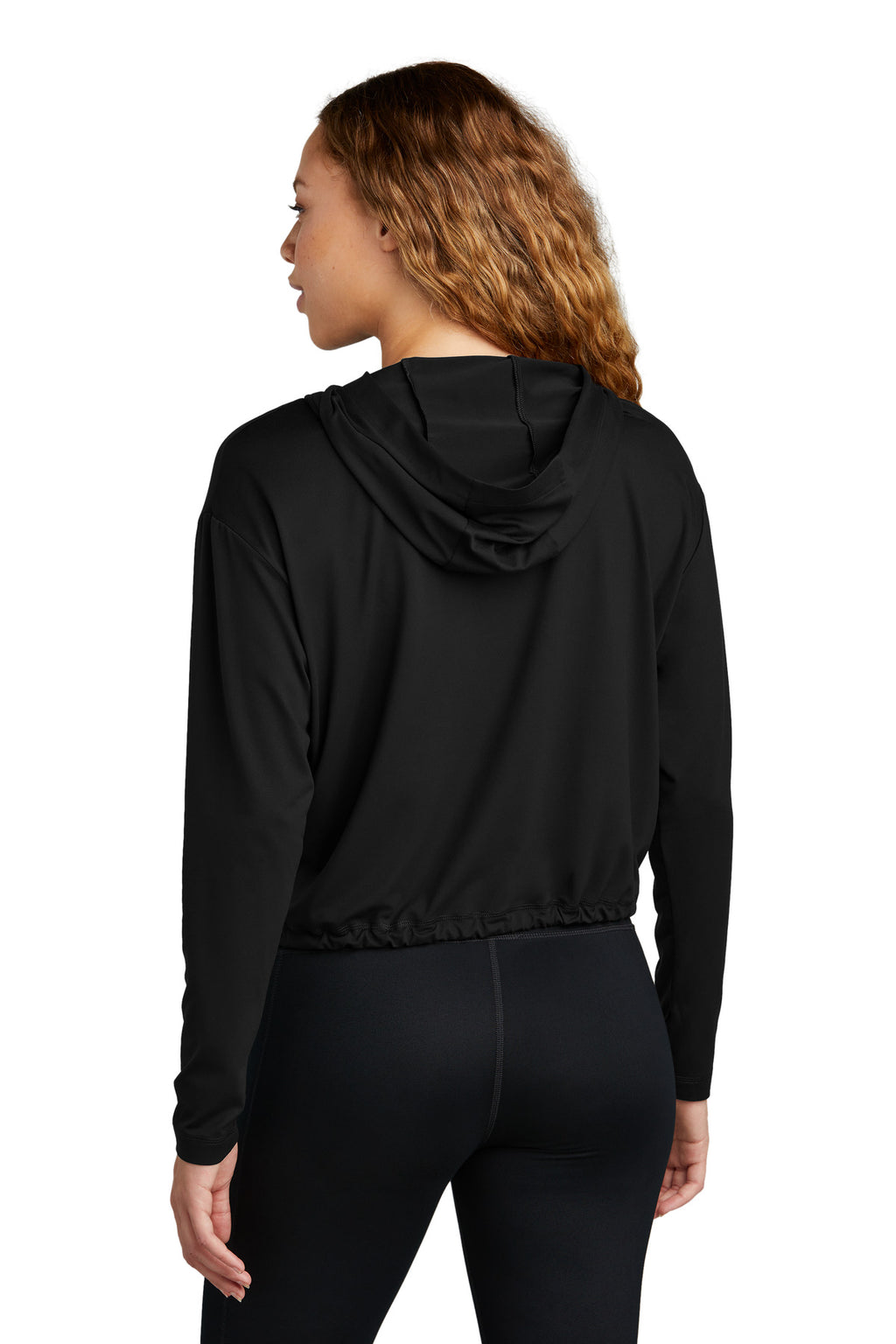 New Era Women's Power Long Sleeve Hoodie LNEA229 - Black - back