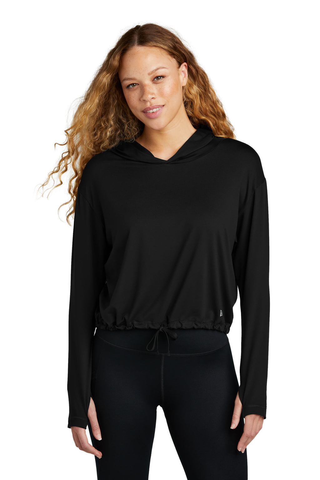 New Era Women's Power Long Sleeve Hoodie LNEA229 - Black - front