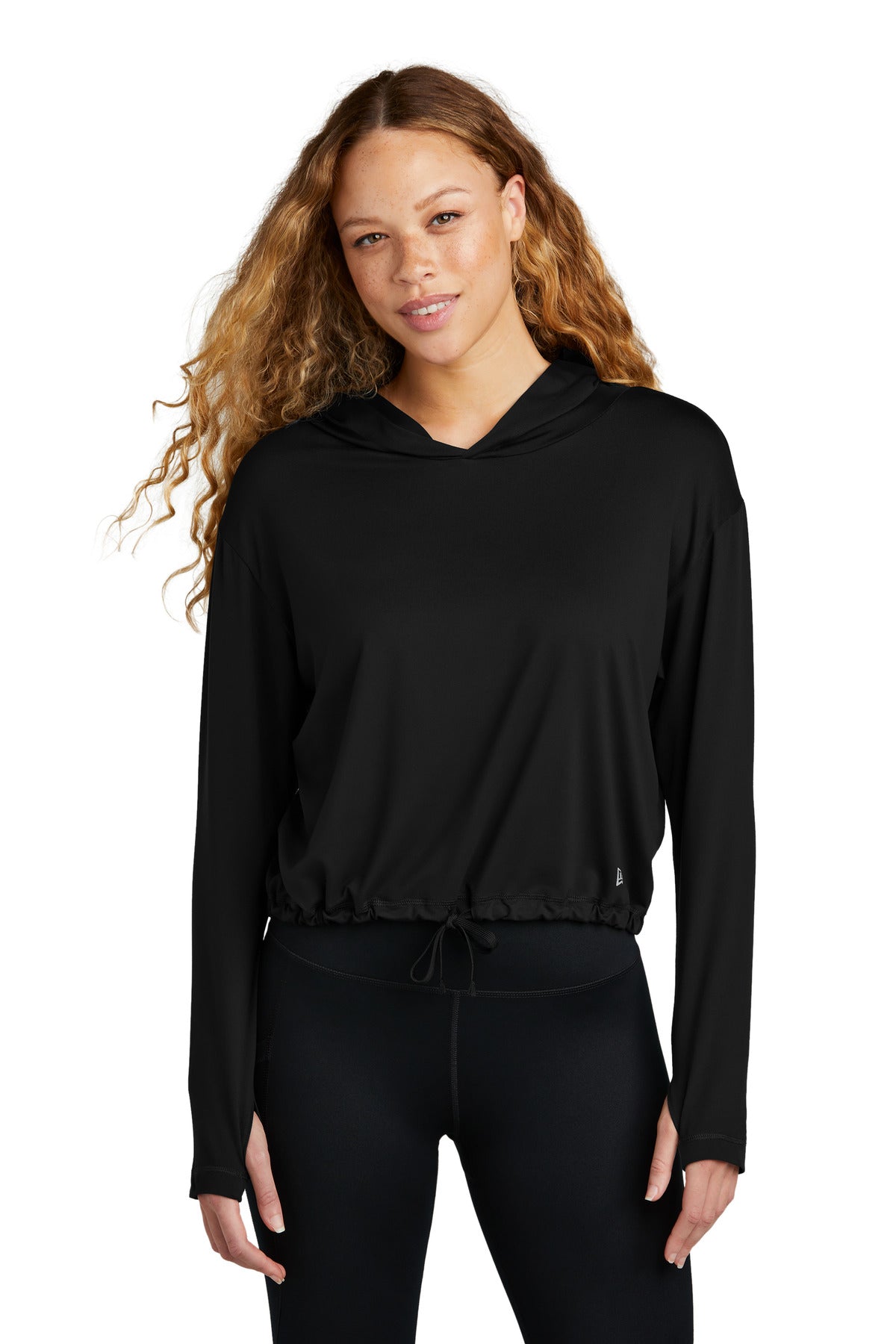New Era Women's Power Long Sleeve Hoodie LNEA229 - Black - front