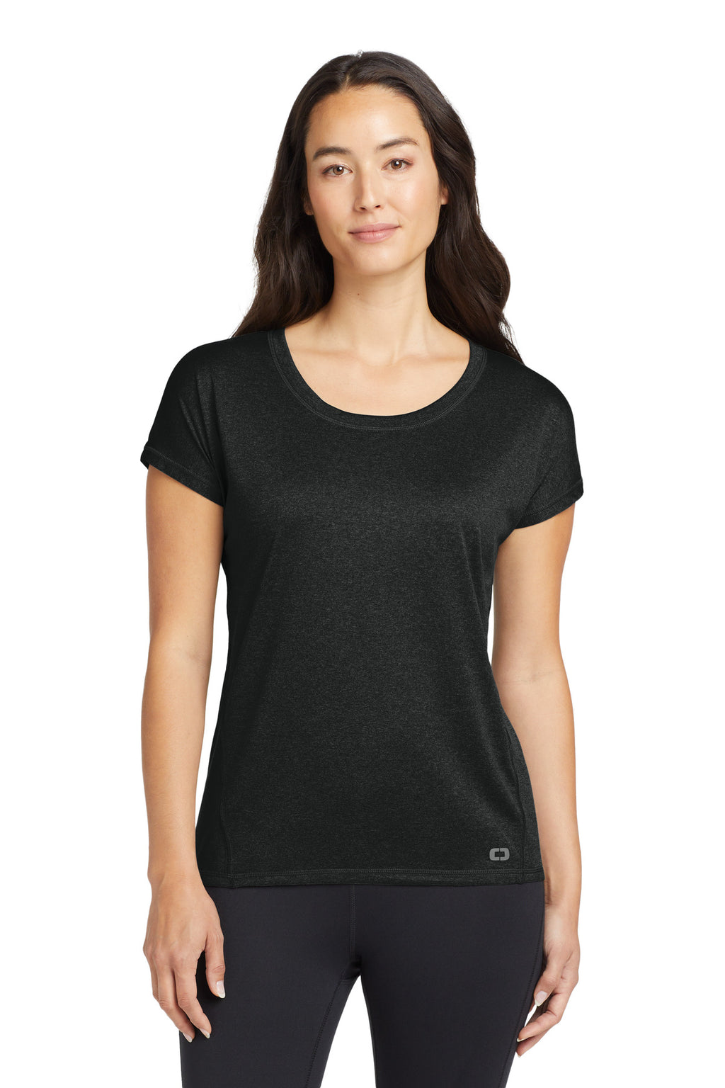 OGIO Women's Pulse Dolman Tee LOE324 - Blacktop - front