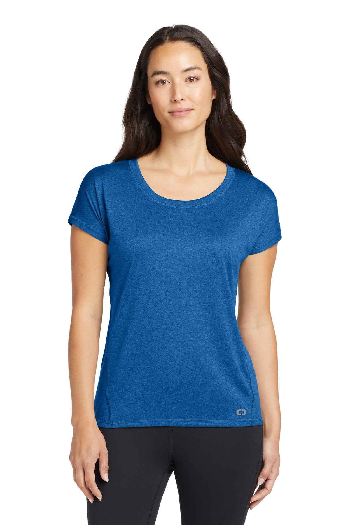 OGIO Women's Pulse Dolman Tee LOE324 - Electric Blue - front