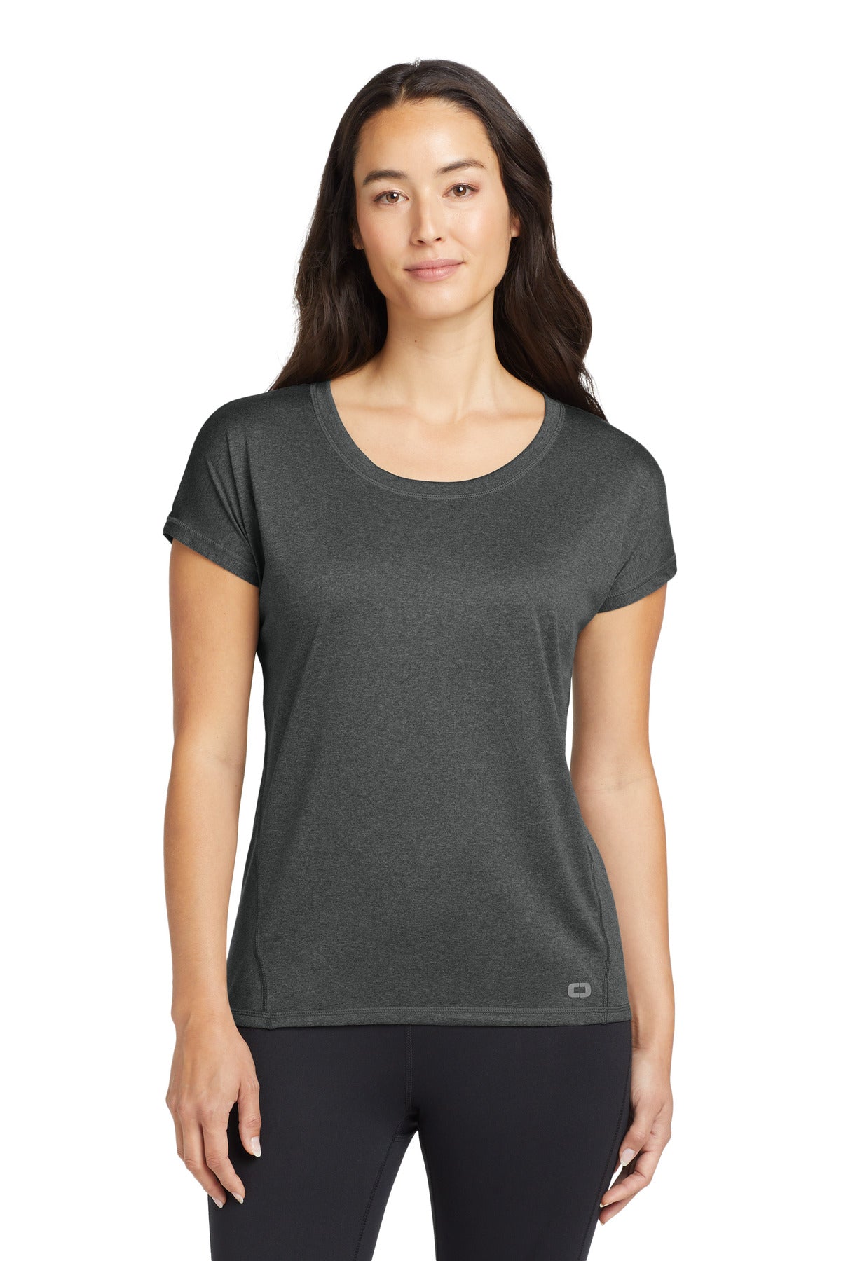 OGIO Women's Pulse Dolman Tee LOE324 - Gear Grey - front