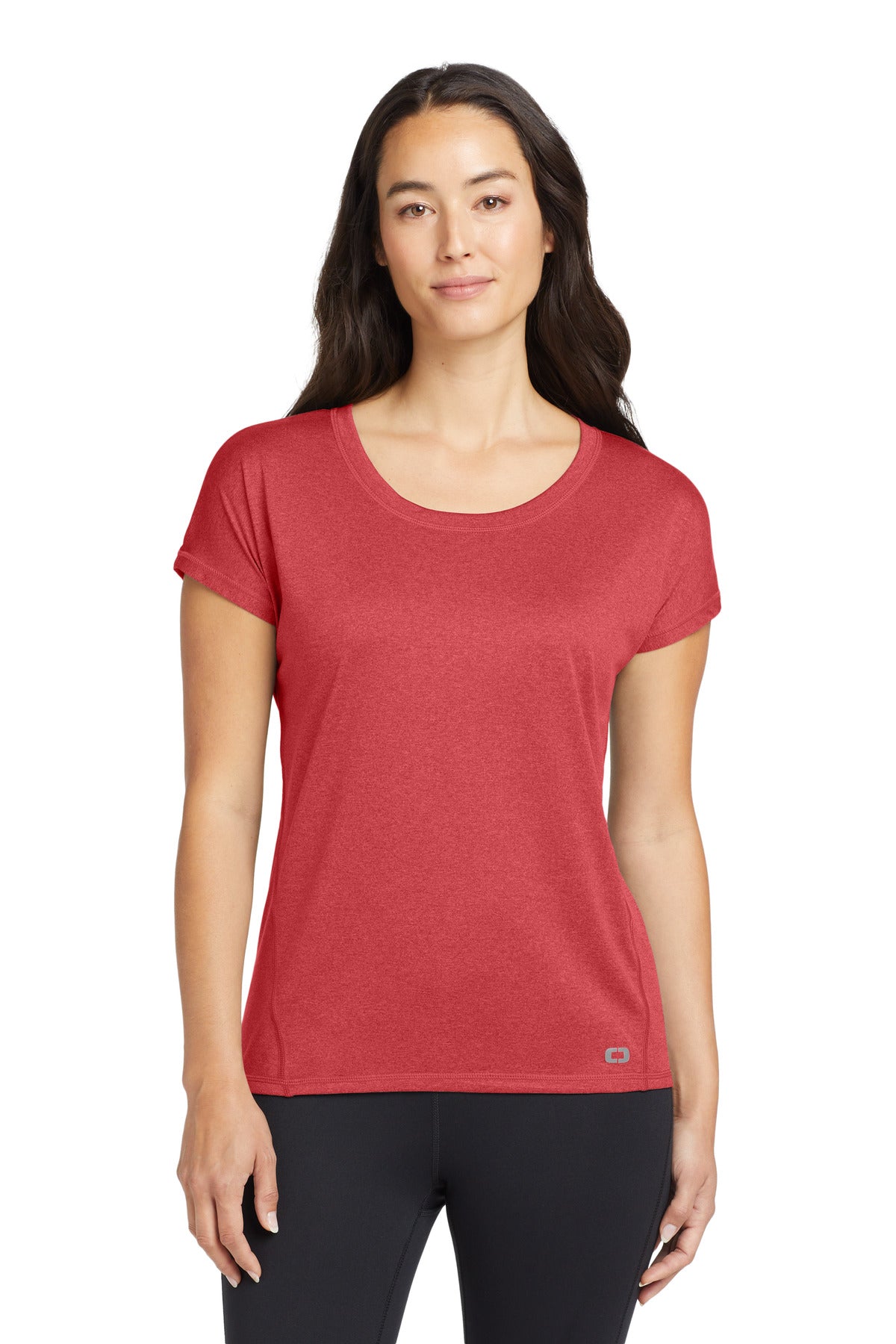 OGIO Women's Pulse Dolman Tee LOE324 - Pink Rogue - front