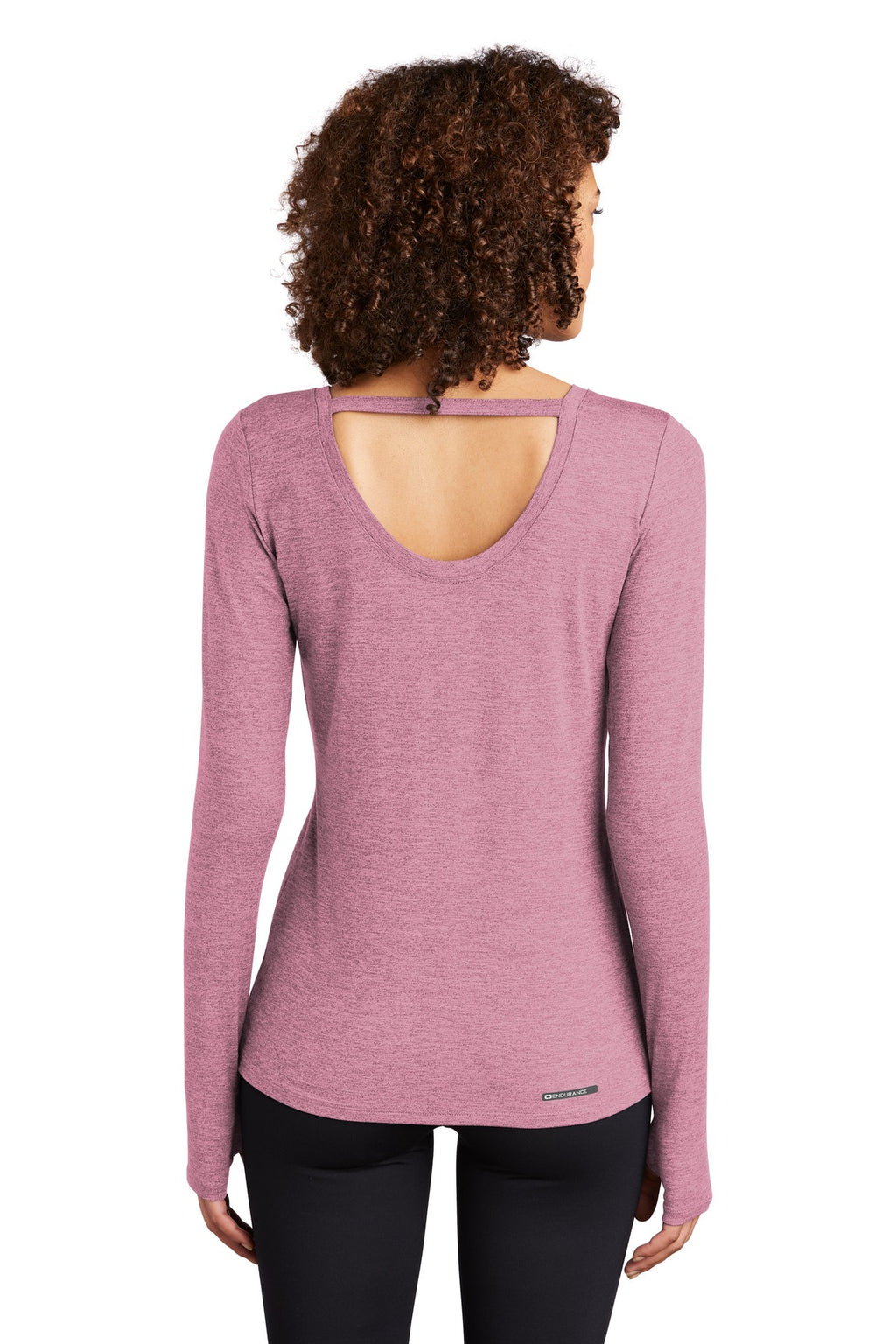 OGIO Women's Force Long Sleeve Tee LOE340 - Lilac Heather - back