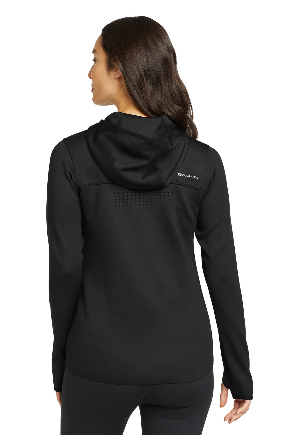 OGIO Women's Stealth Full-Zip Jacket. LOE728 - Blacktop - back