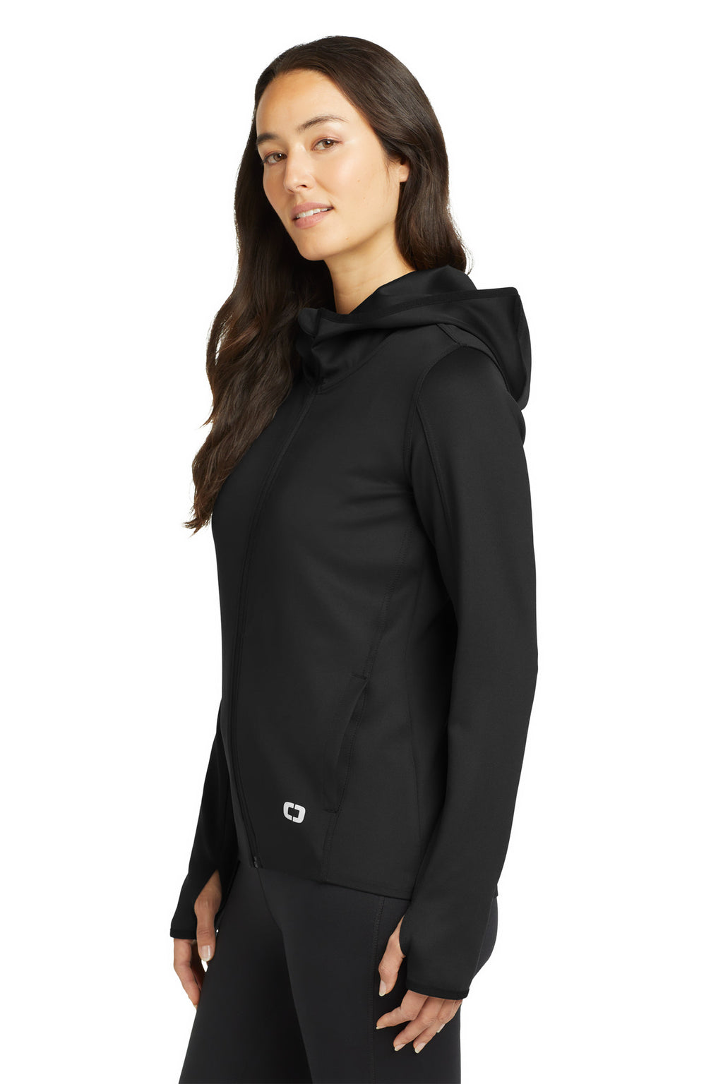 OGIO Women's Stealth Full-Zip Jacket. LOE728 - Blacktop - side