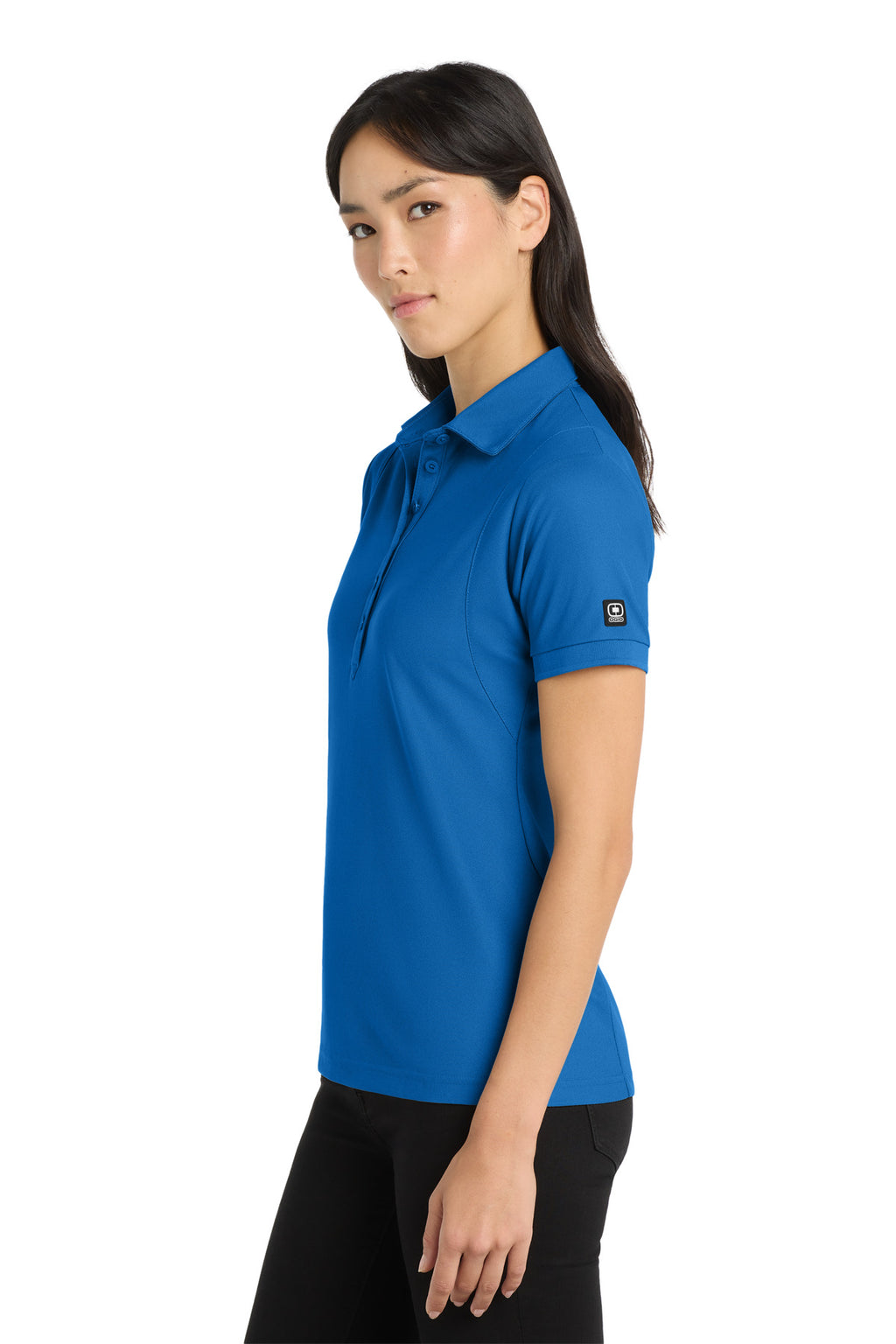 OGIO - Jewel Polo. LOG101 - Electric Blue - side