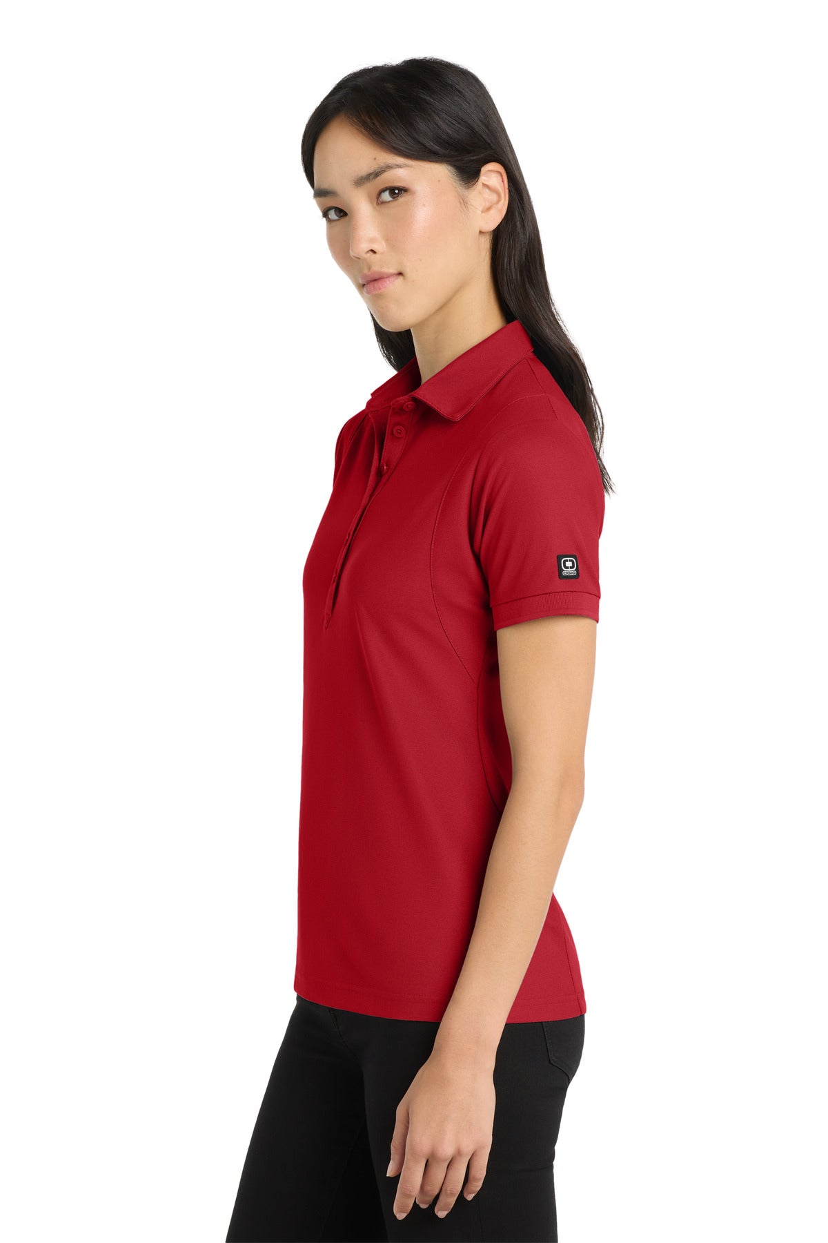 OGIO - Jewel Polo. LOG101 - Signal Red - side