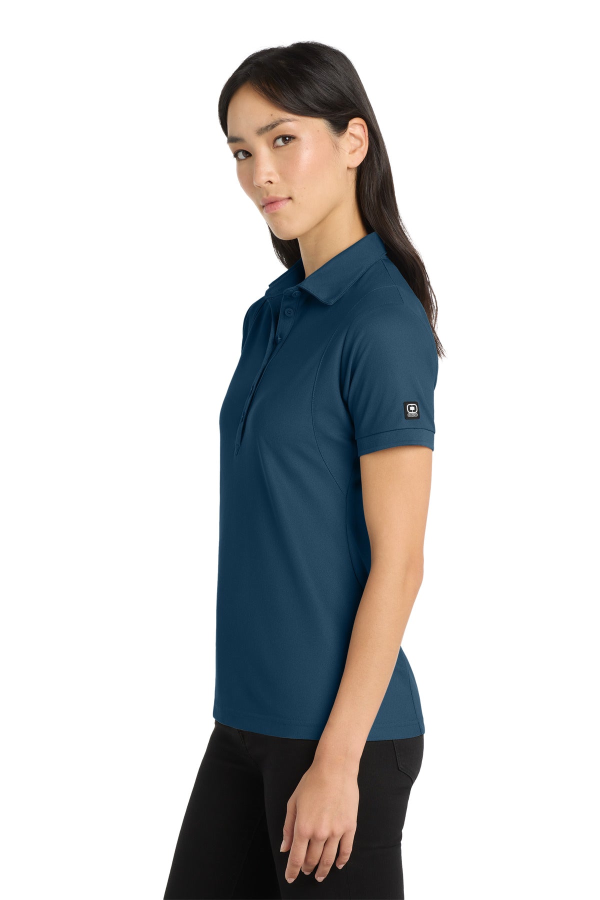 OGIO - Jewel Polo. LOG101 - Spar Blue - side