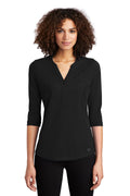 OGIO Women's Jewel Henley LOG104 - Blacktop - front