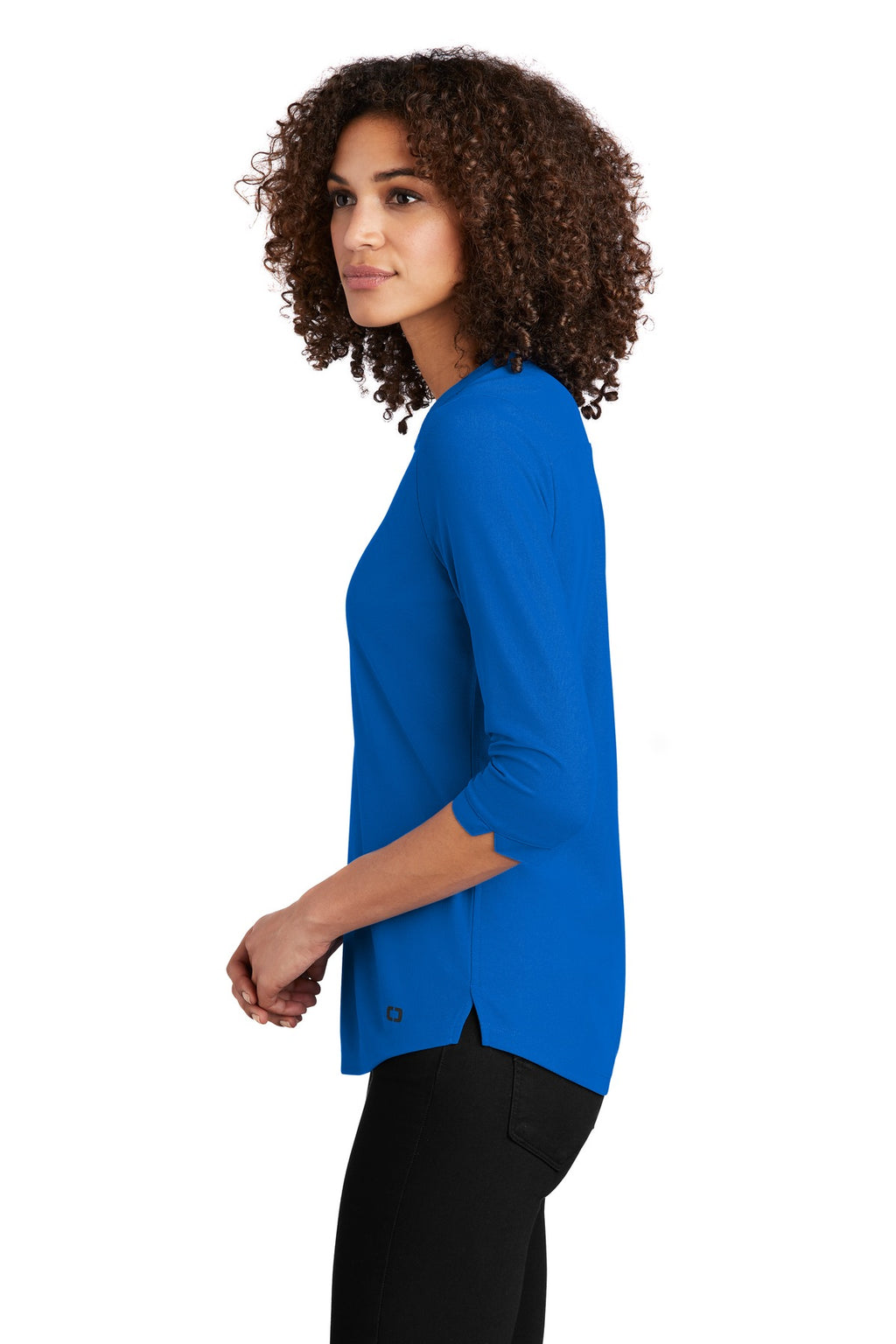 OGIO Women's Jewel Henley LOG104 - Electric Blue - side