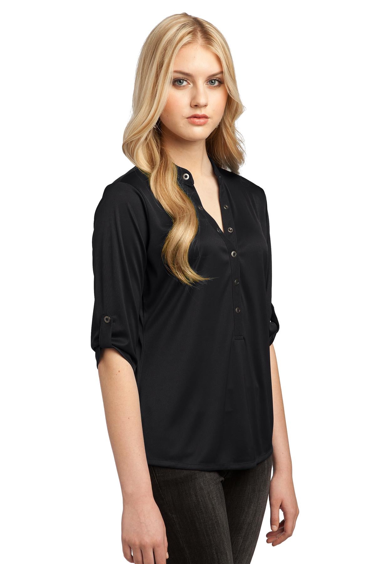 OGIO - Crush Henley. LOG111 - Blacktop - three_q