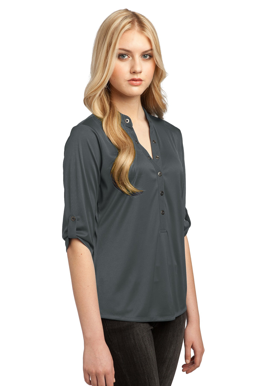 OGIO - Crush Henley. LOG111 - Diesel Grey - three_q