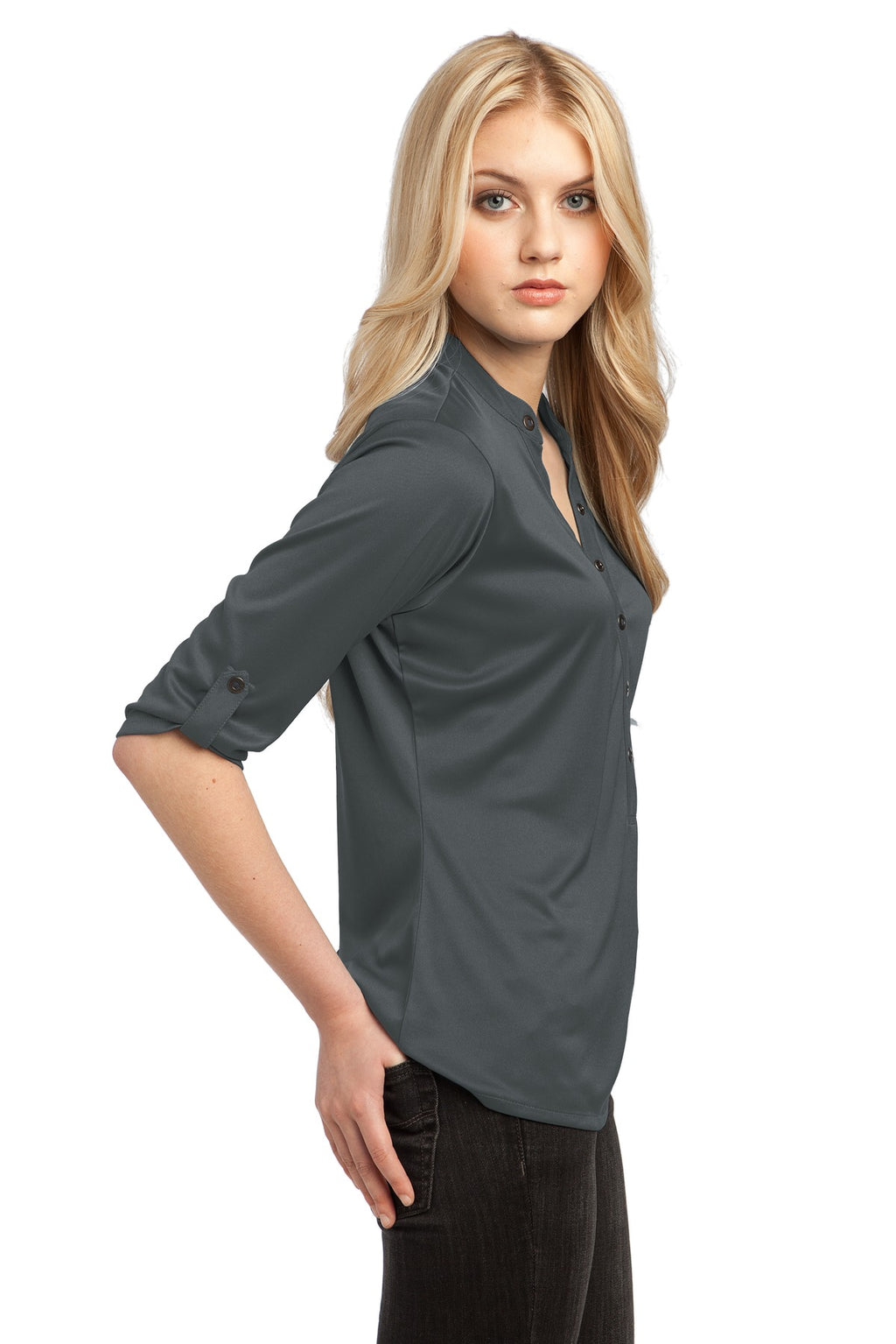 OGIO - Crush Henley. LOG111 - Diesel Grey - side