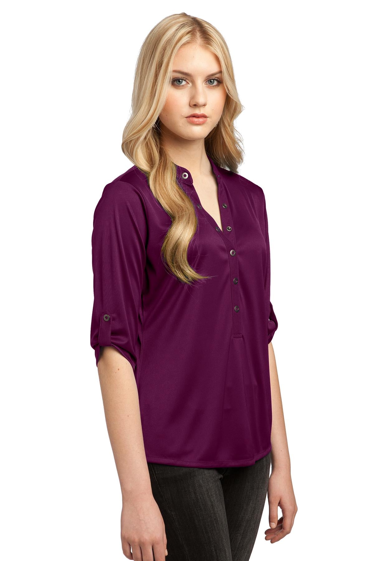 OGIO - Crush Henley. LOG111 - Purple Luxe - three_q