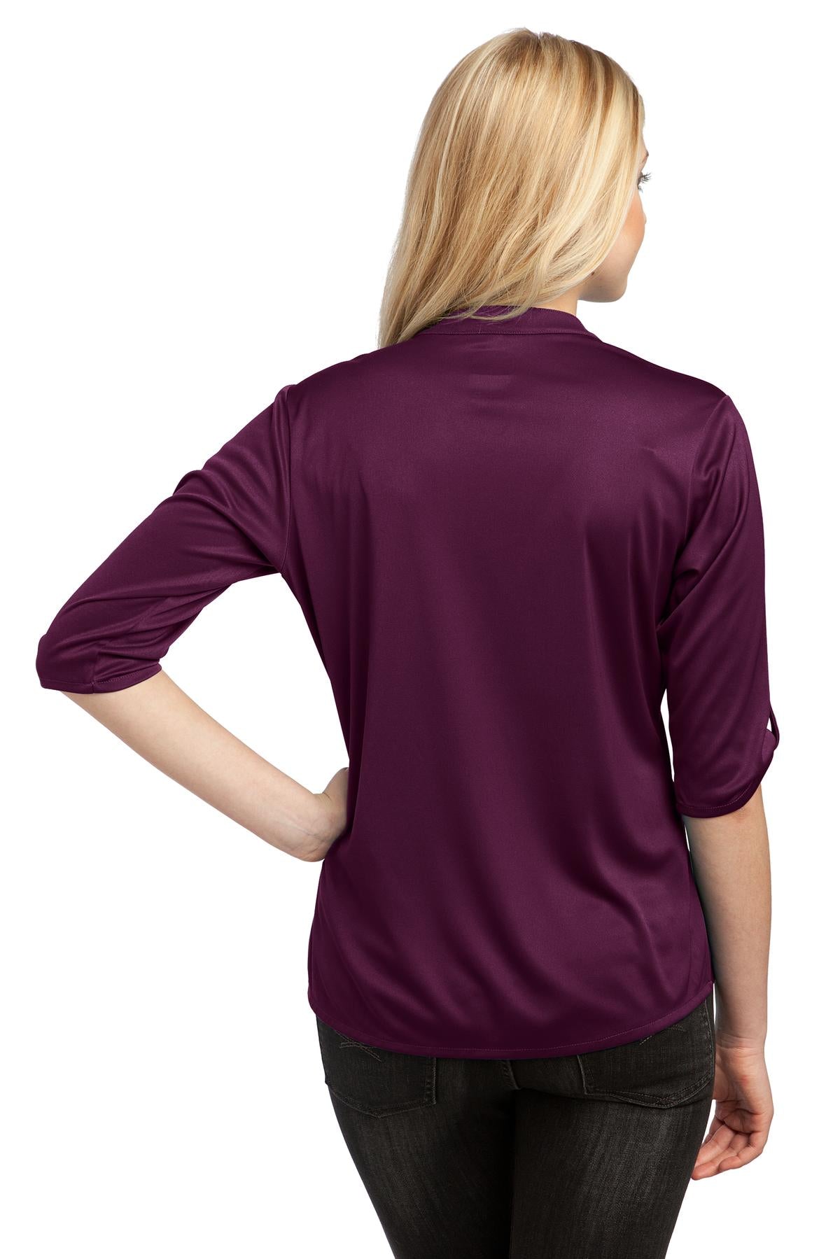 OGIO - Crush Henley. LOG111 - Purple Luxe - back