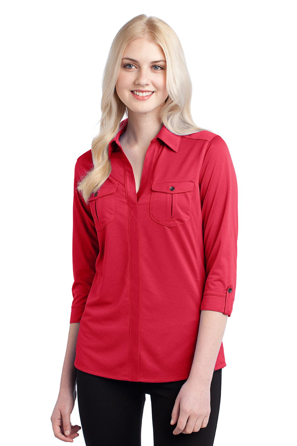 DISCONTINUED OGIO Pearl Polo. LOG115 - Pink Rouge - front