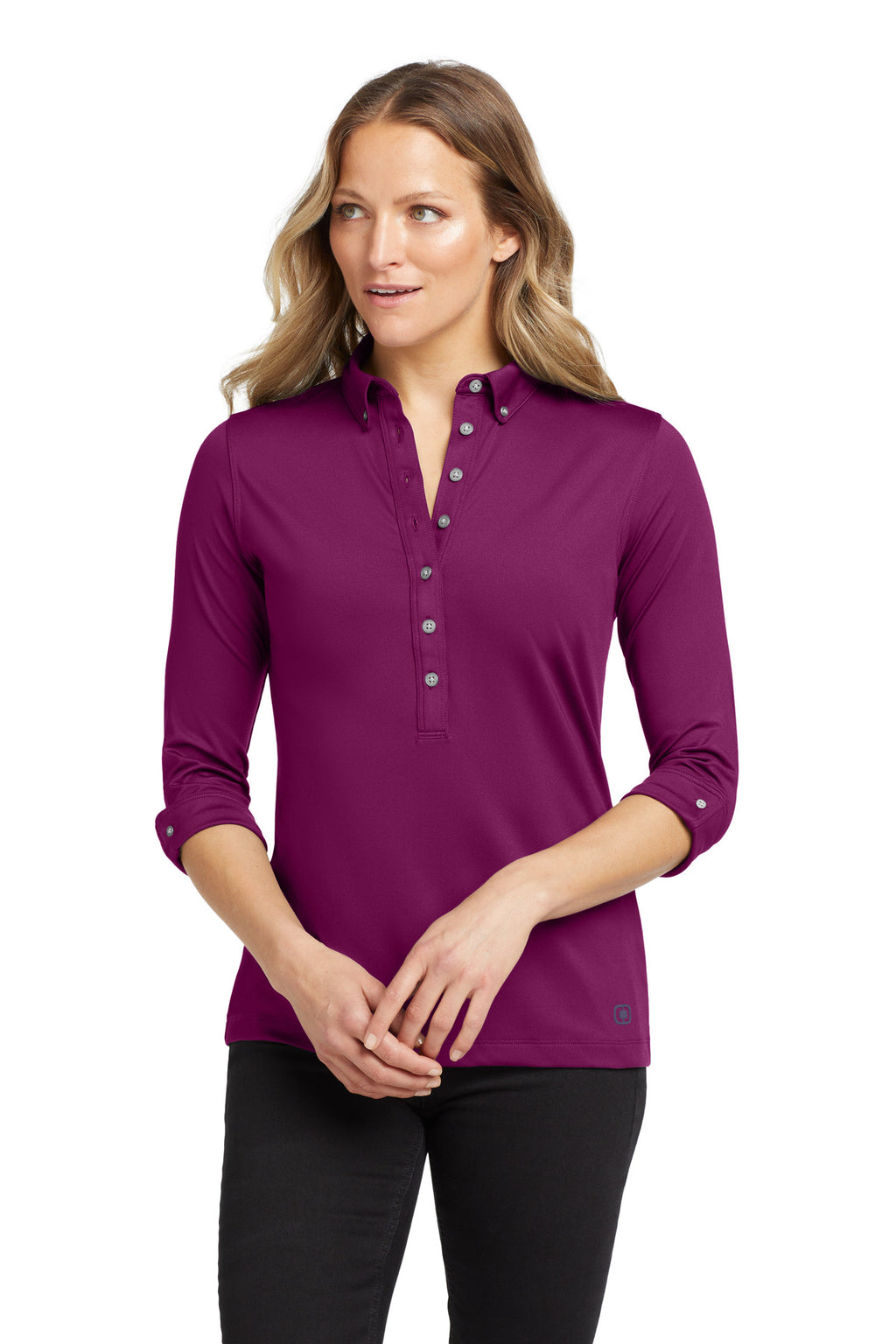 OGIO Women's Gauge Polo. LOG122 - Berry Burst - front