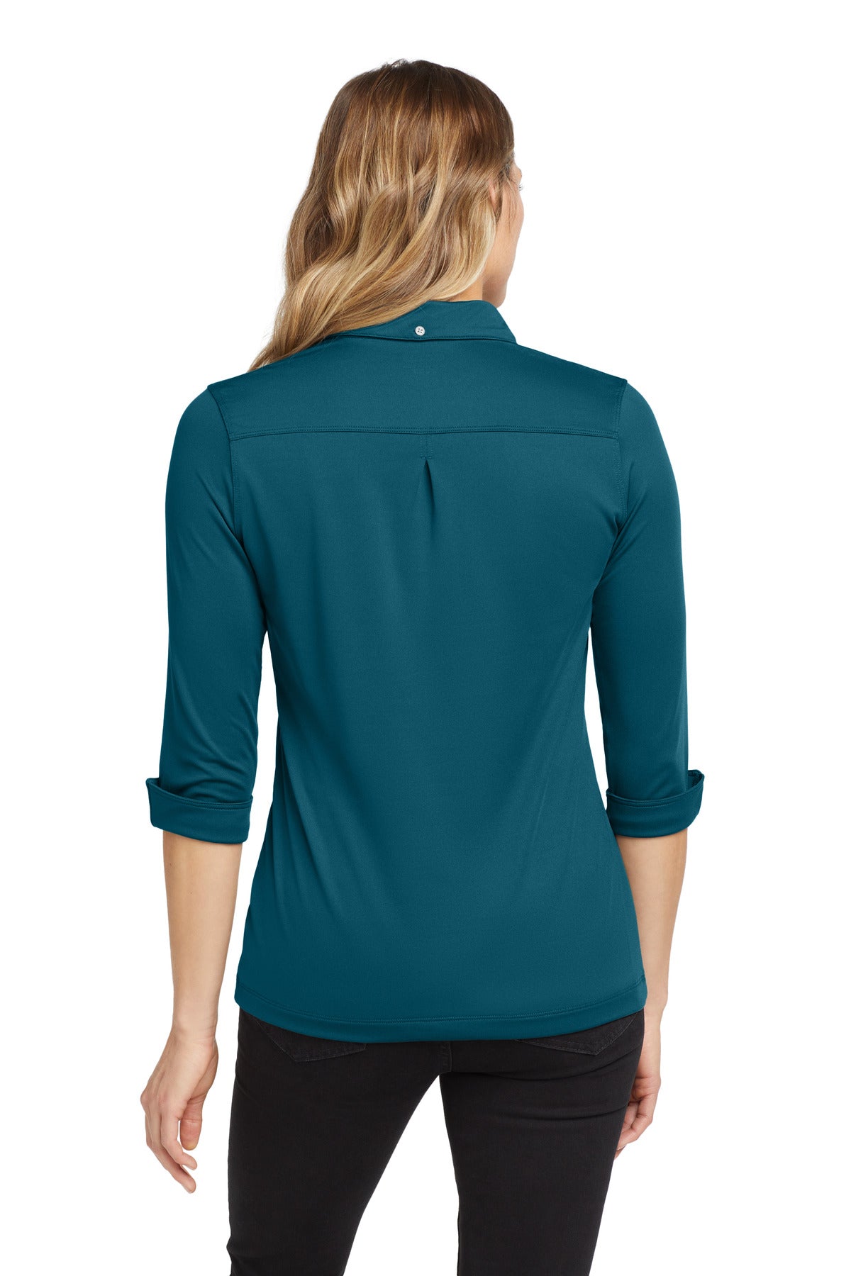 OGIO Women's Gauge Polo. LOG122 - Teal Throttle - back