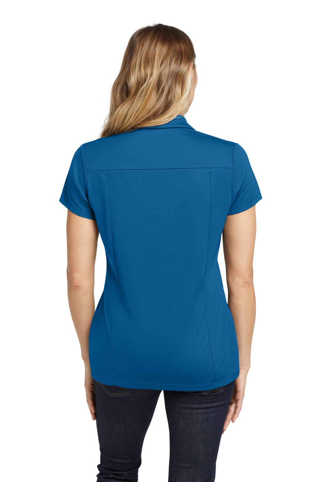 OGIO Women's Framework Polo. LOG125 - Bolt Blue - back