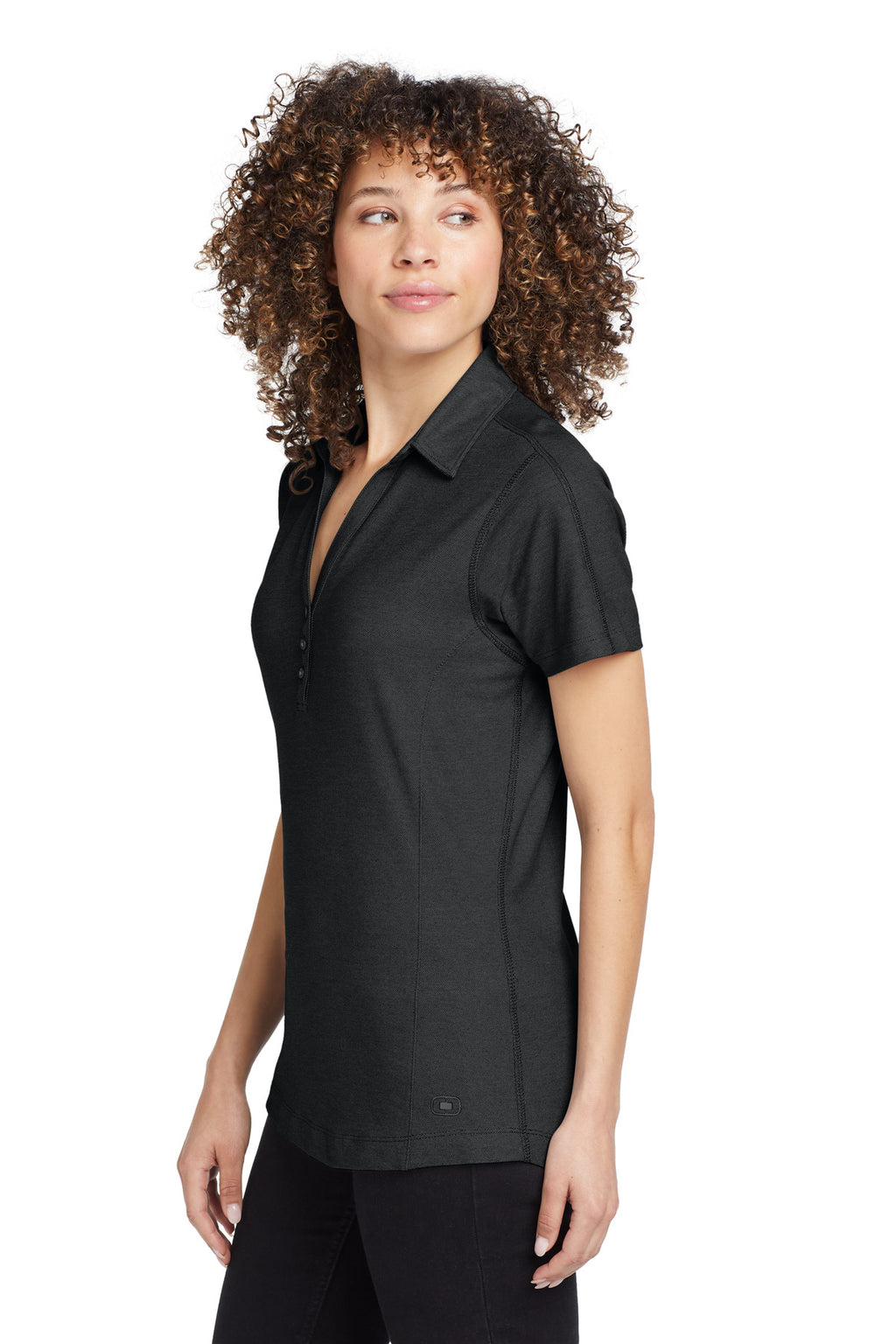 OGIO Women's Onyx Polo. LOG126 - Blacktop - side